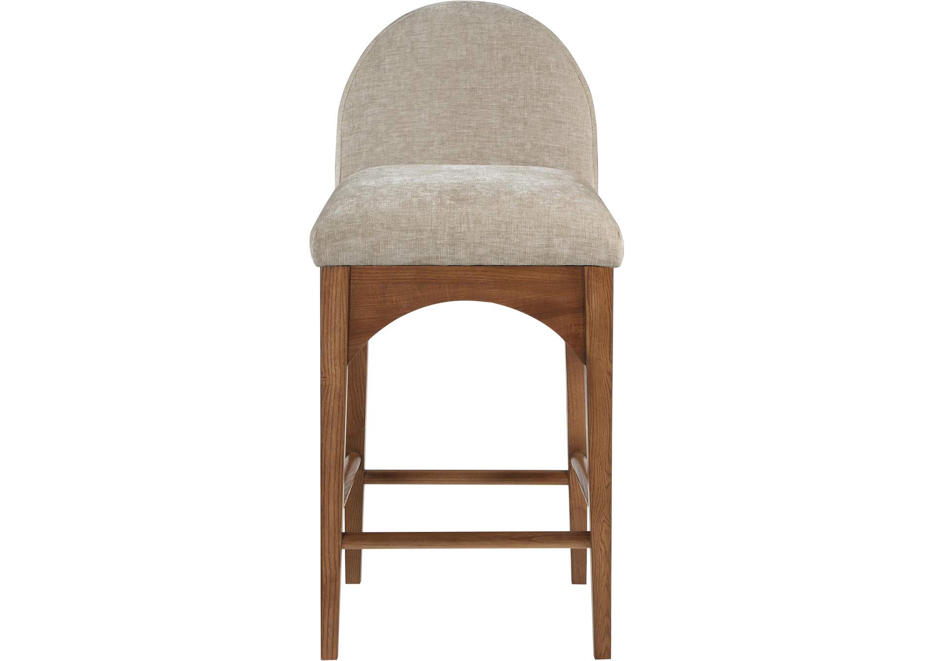 Waldorf Beige Chenille Fabric Stool,Meridian Furniture