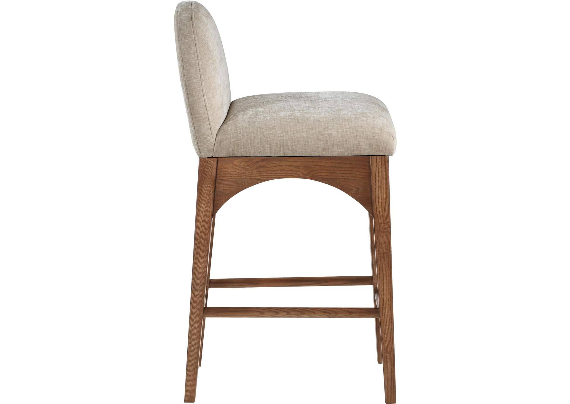 Waldorf Beige Chenille Fabric Stool,Meridian Furniture