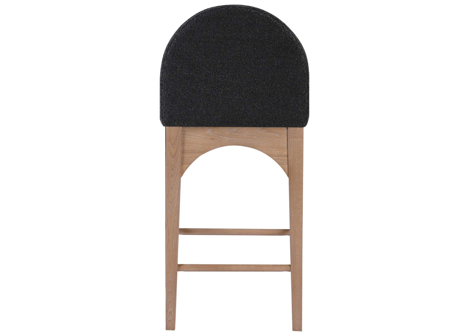 Waldorf Black Boucle Fabric Stool,Meridian Furniture