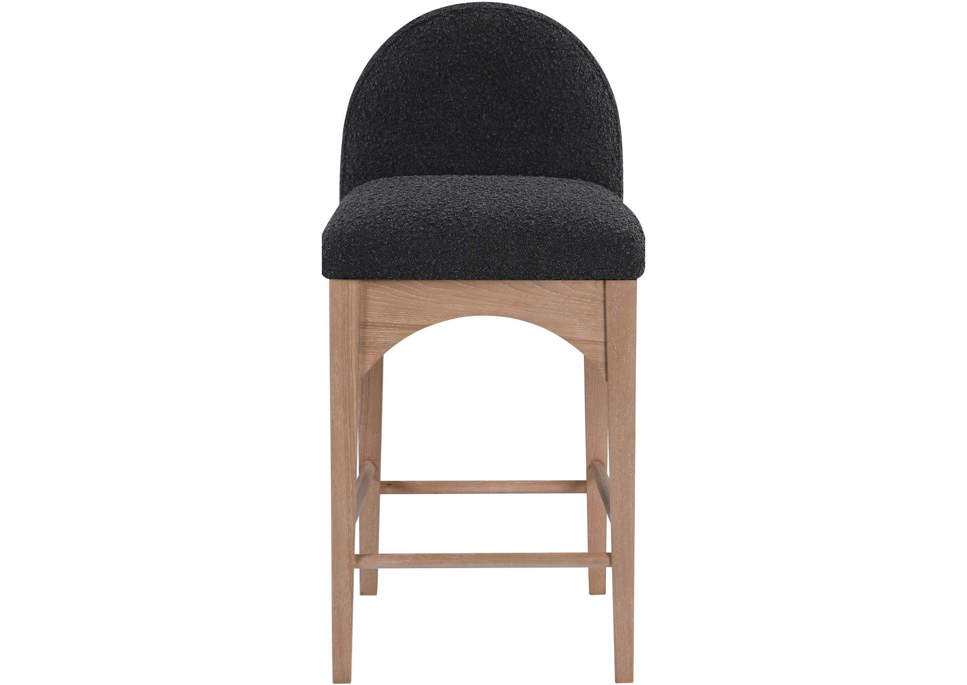 Waldorf Black Boucle Fabric Stool,Meridian Furniture