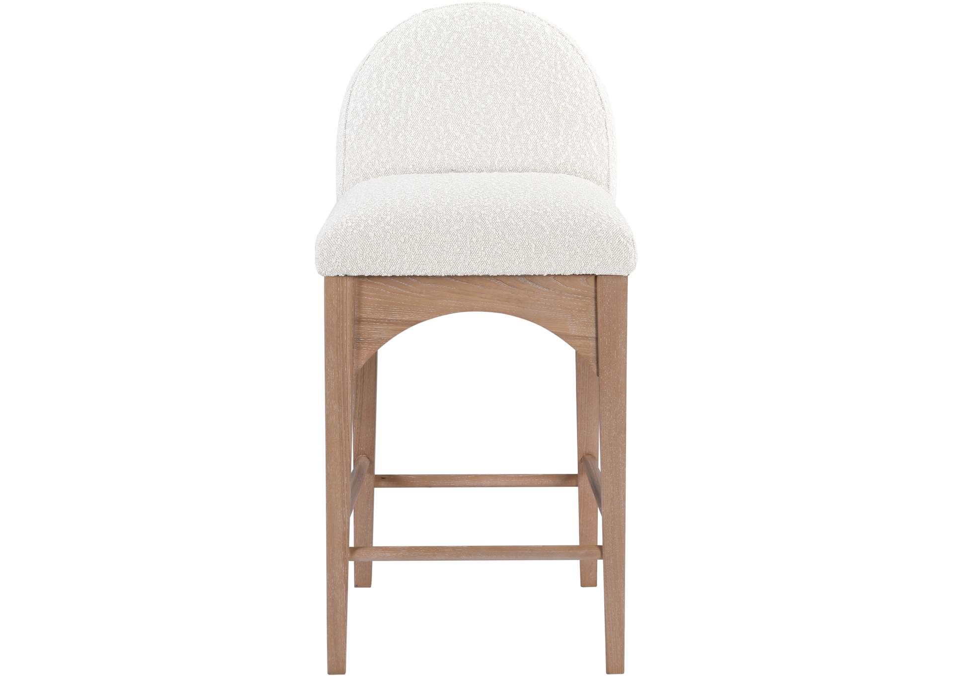 Waldorf Cream Boucle Fabric Stool,Meridian Furniture