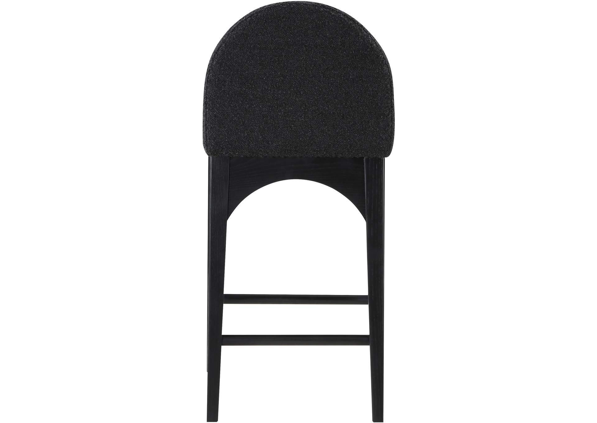 Waldorf Black Boucle Fabric Stool,Meridian Furniture