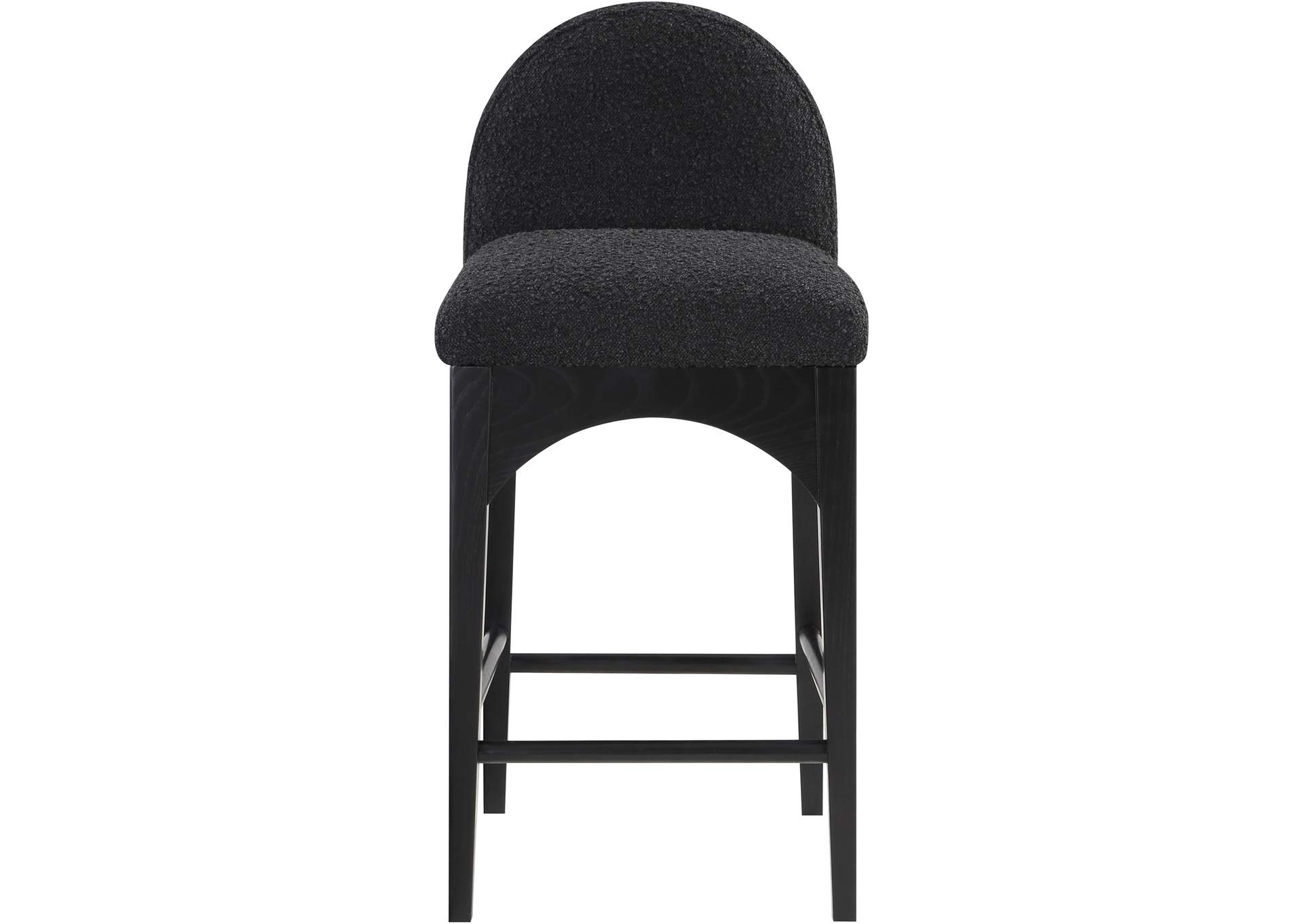 Waldorf Black Boucle Fabric Stool,Meridian Furniture