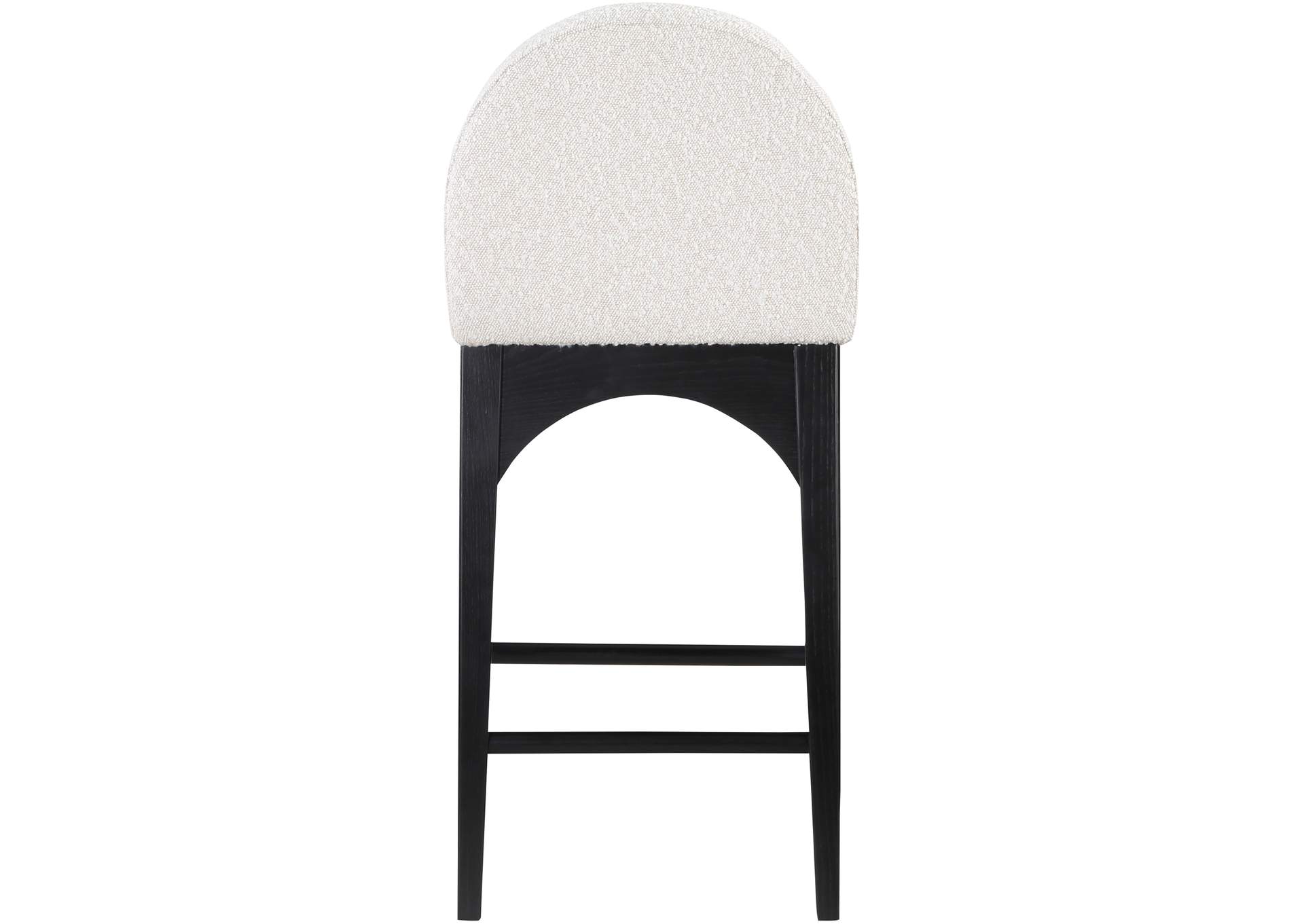 Waldorf Cream Boucle Fabric Stool,Meridian Furniture