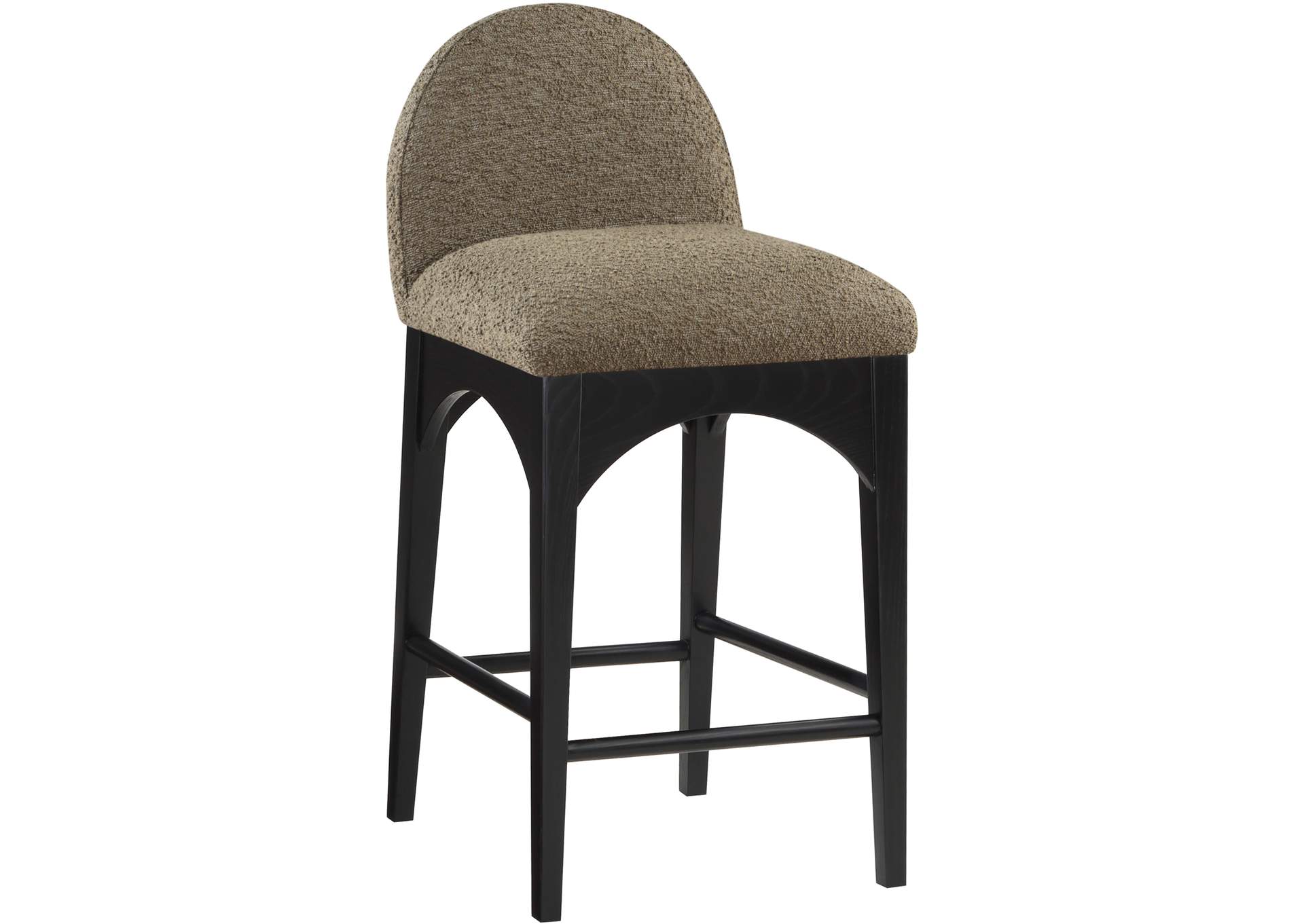 Waldorf Olive Boucle Fabric Stool,Meridian Furniture