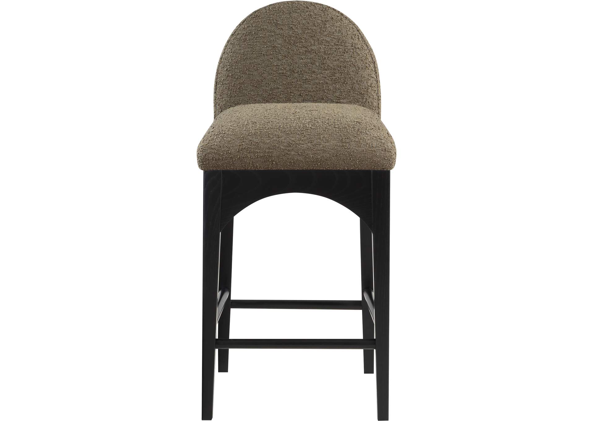 Waldorf Olive Boucle Fabric Stool,Meridian Furniture