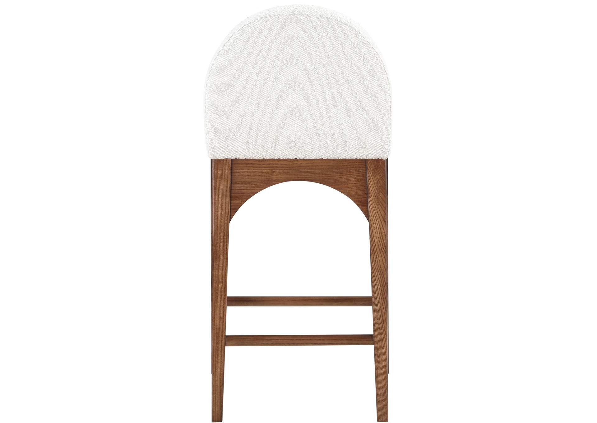 Waldorf Cream Boucle Fabric Stool,Meridian Furniture