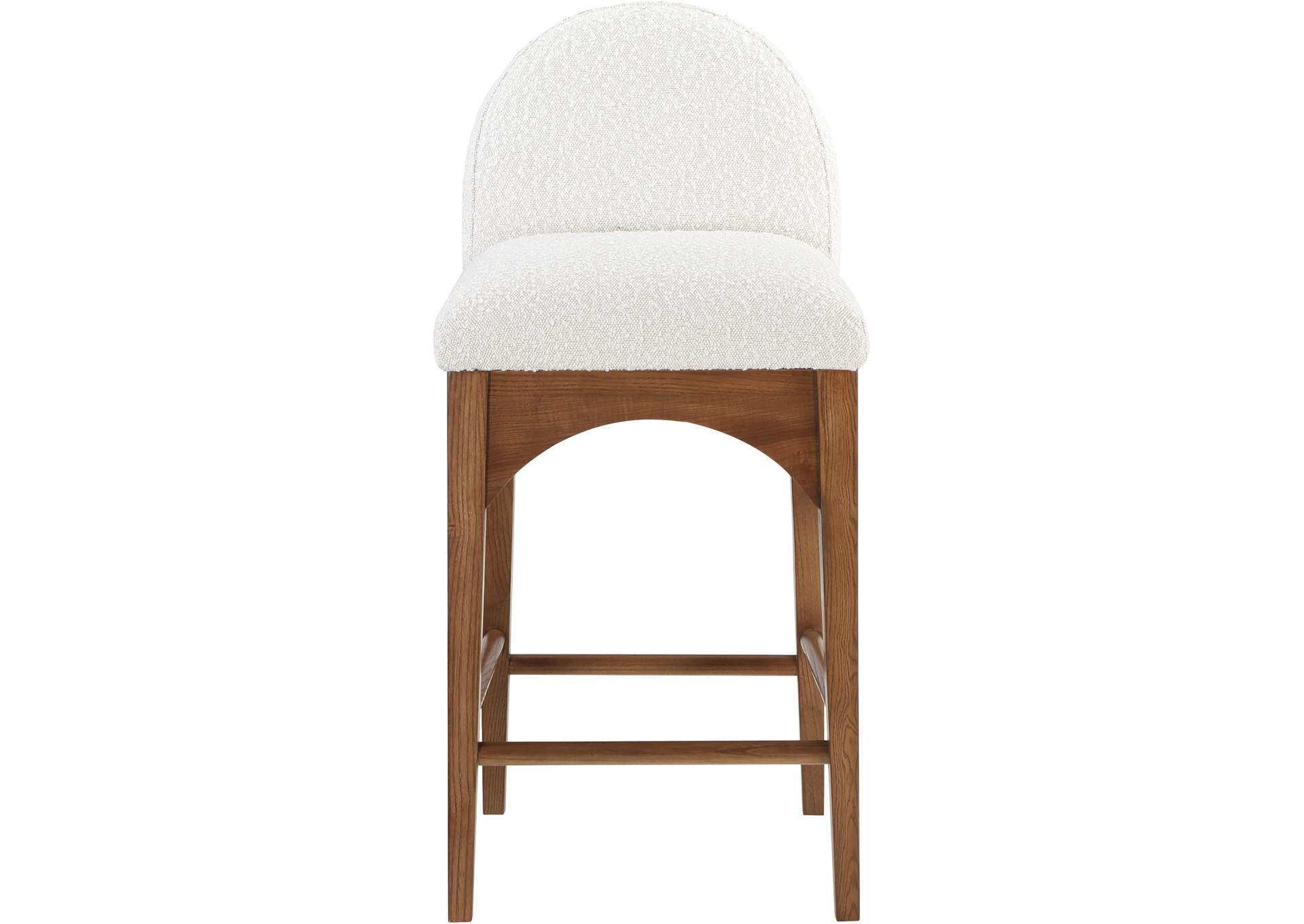 Waldorf Cream Boucle Fabric Stool,Meridian Furniture