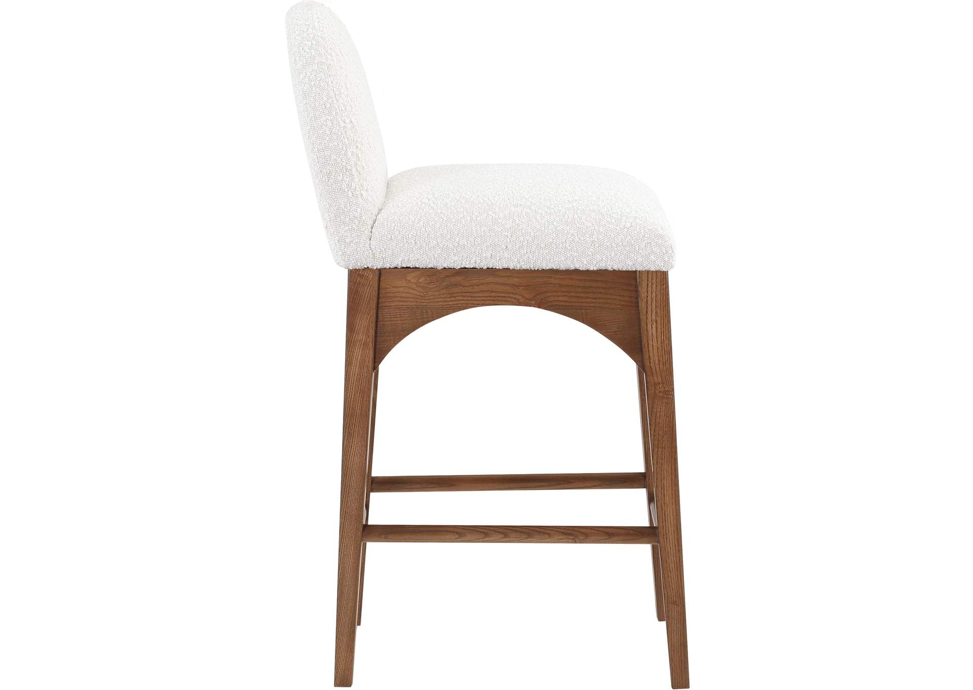 Waldorf Cream Boucle Fabric Stool,Meridian Furniture