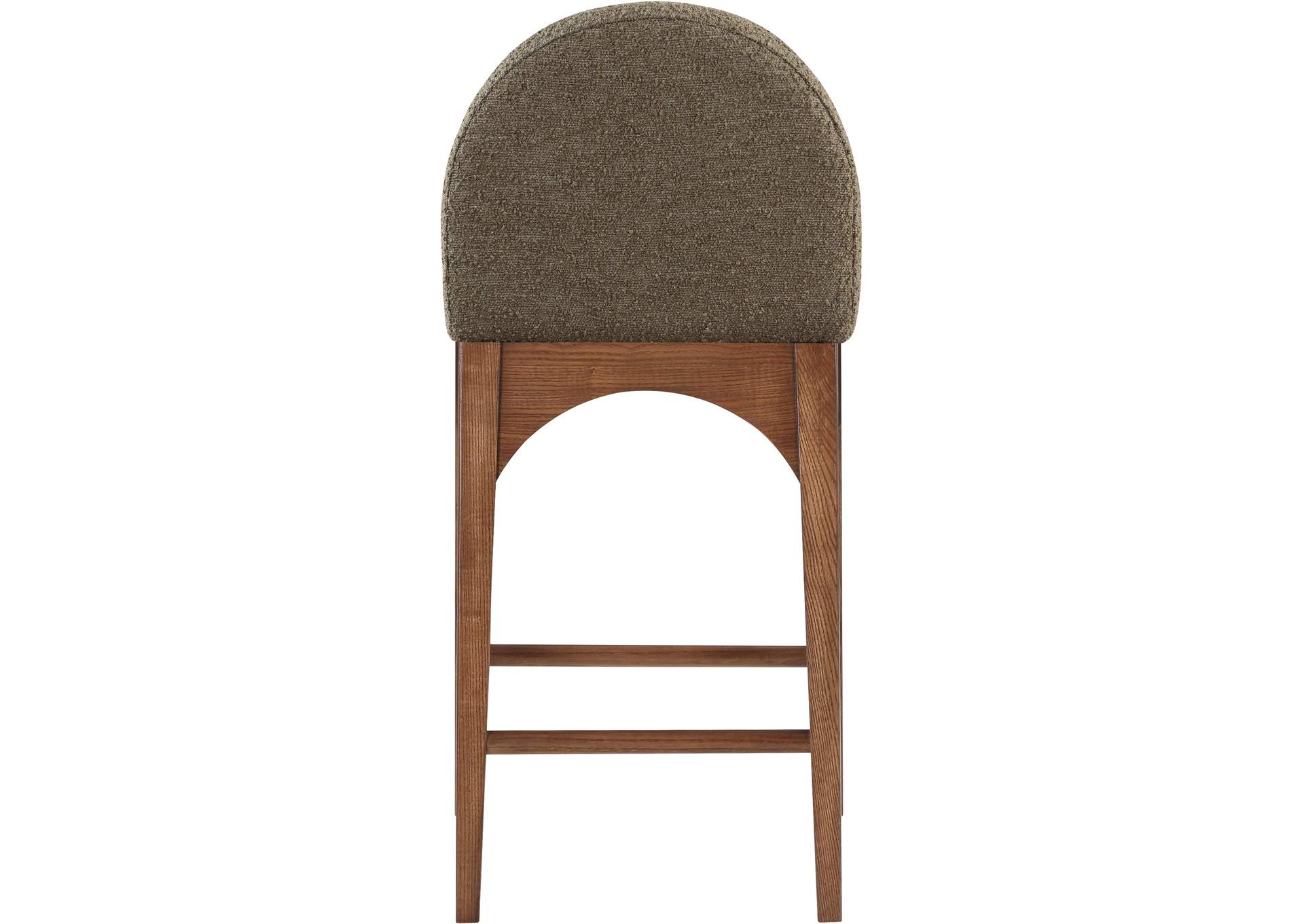 Waldorf Olive Boucle Fabric Stool,Meridian Furniture