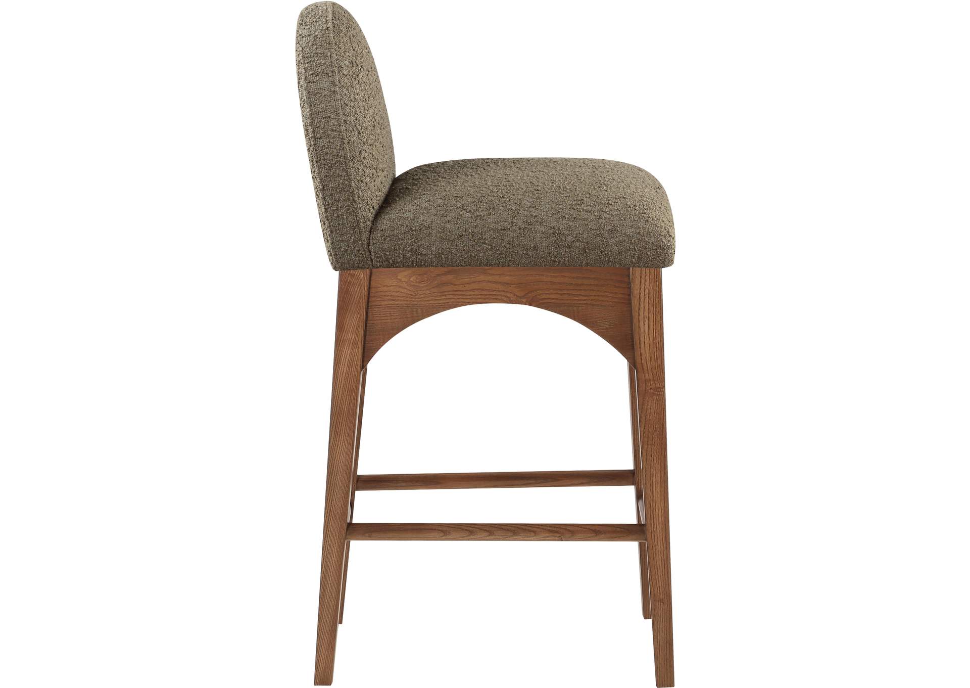 Waldorf Olive Boucle Fabric Stool,Meridian Furniture