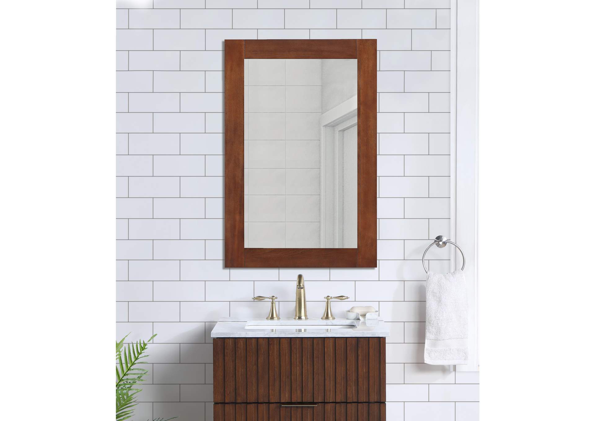 Monad Walnut Mirror,Meridian Furniture