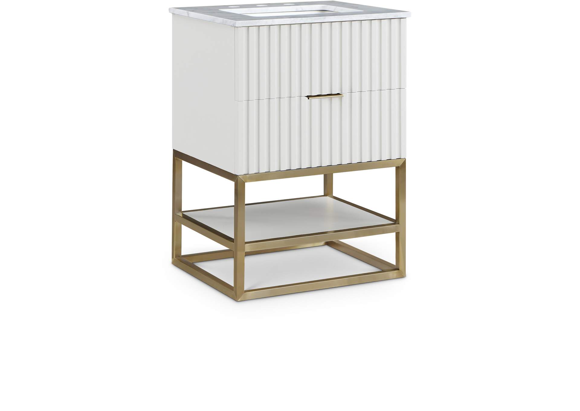 Monad White Bathroom Vanity,Meridian Furniture