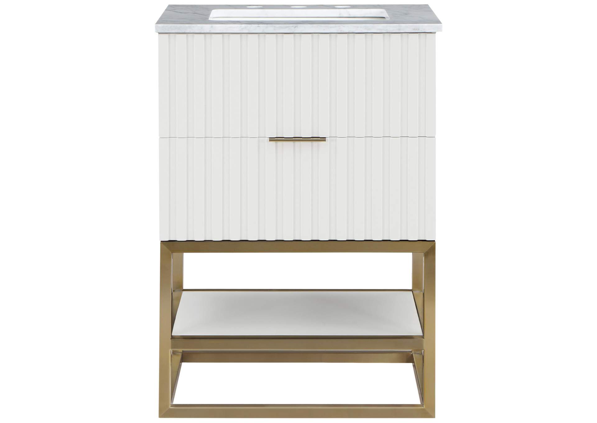 Monad White Bathroom Vanity,Meridian Furniture