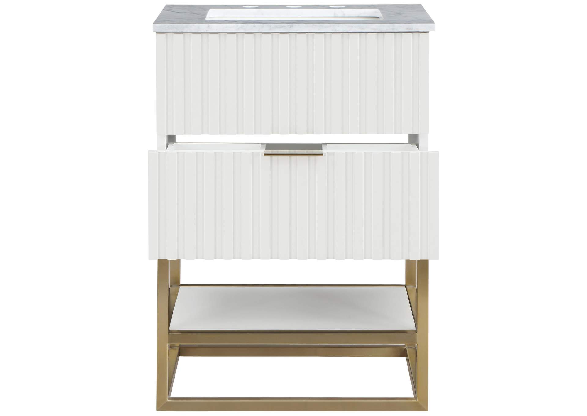 Monad White Bathroom Vanity,Meridian Furniture