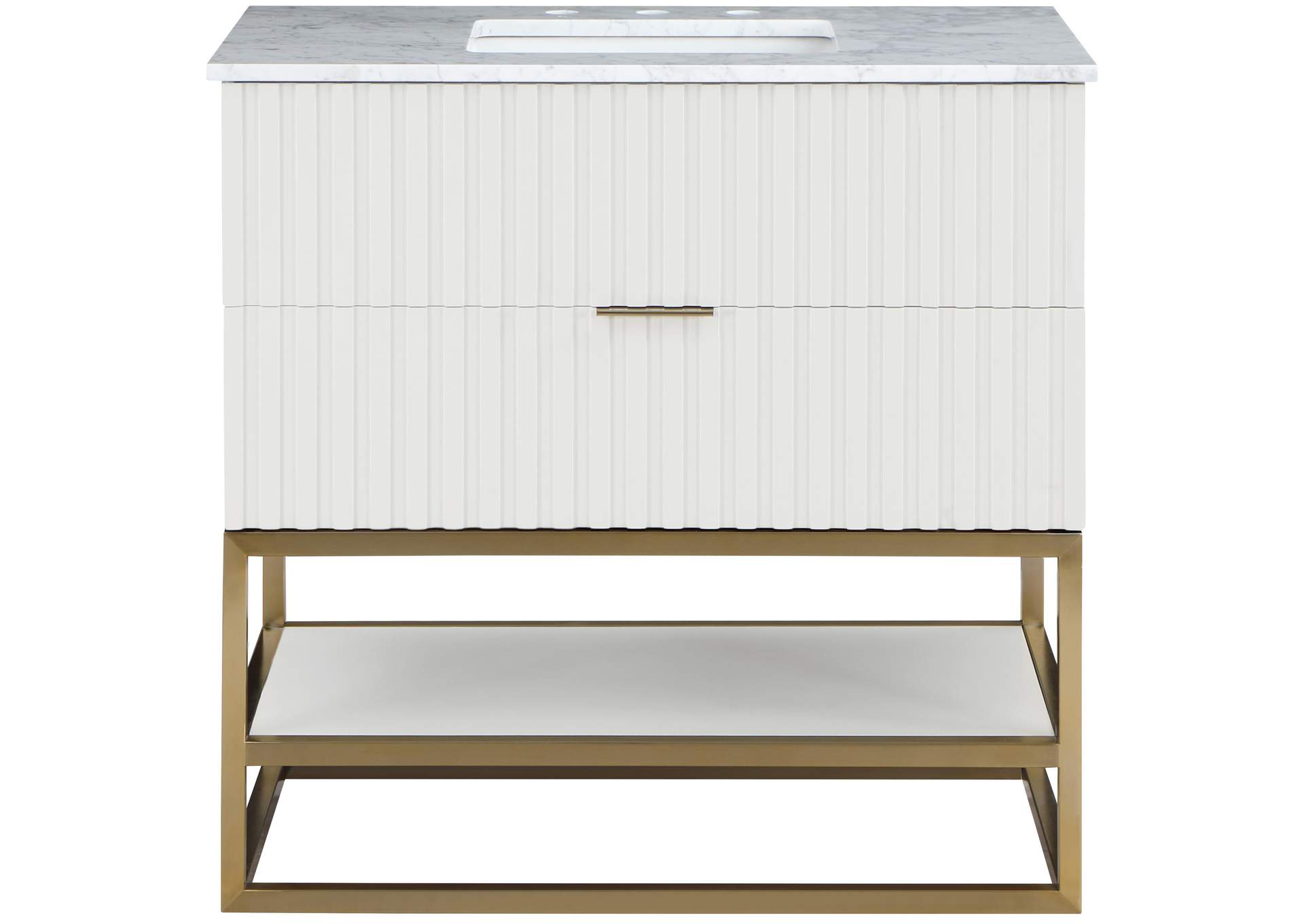 Monad White Bathroom Vanity,Meridian Furniture