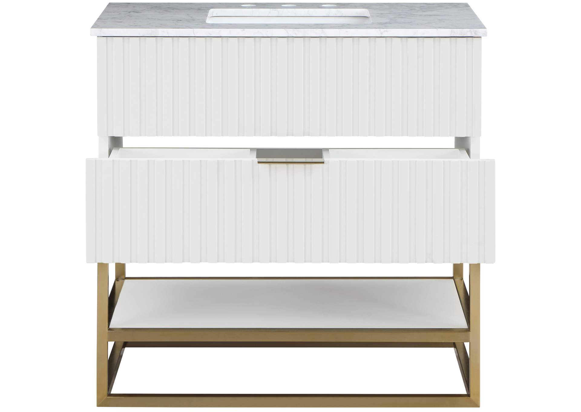 Monad White Bathroom Vanity,Meridian Furniture