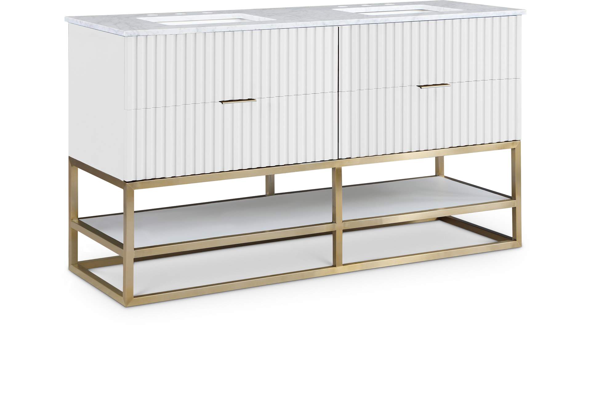 Monad White Bathroom Vanity,Meridian Furniture