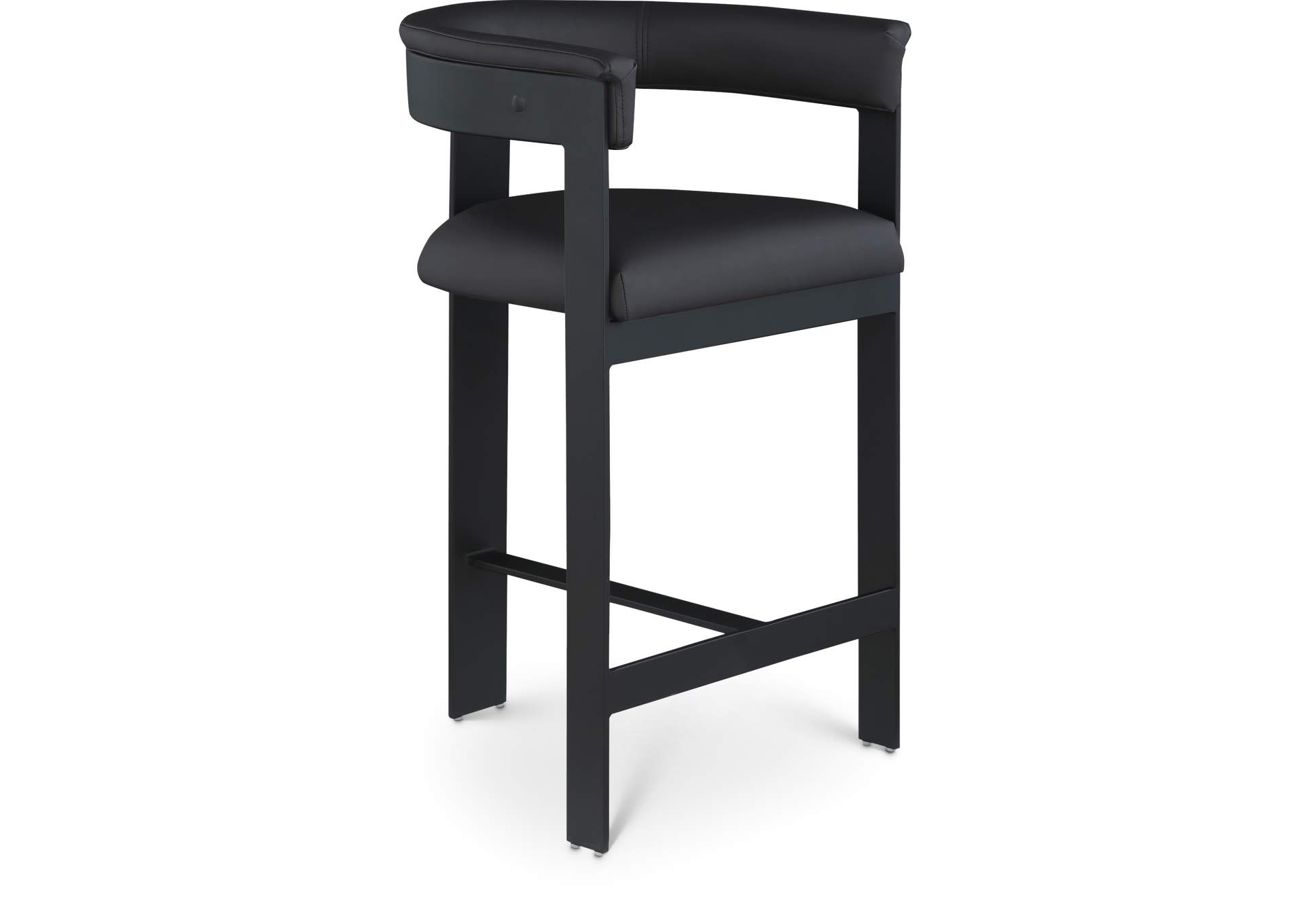 Romeo Black Faux Leather Counter Stool Set of 2,Meridian Furniture