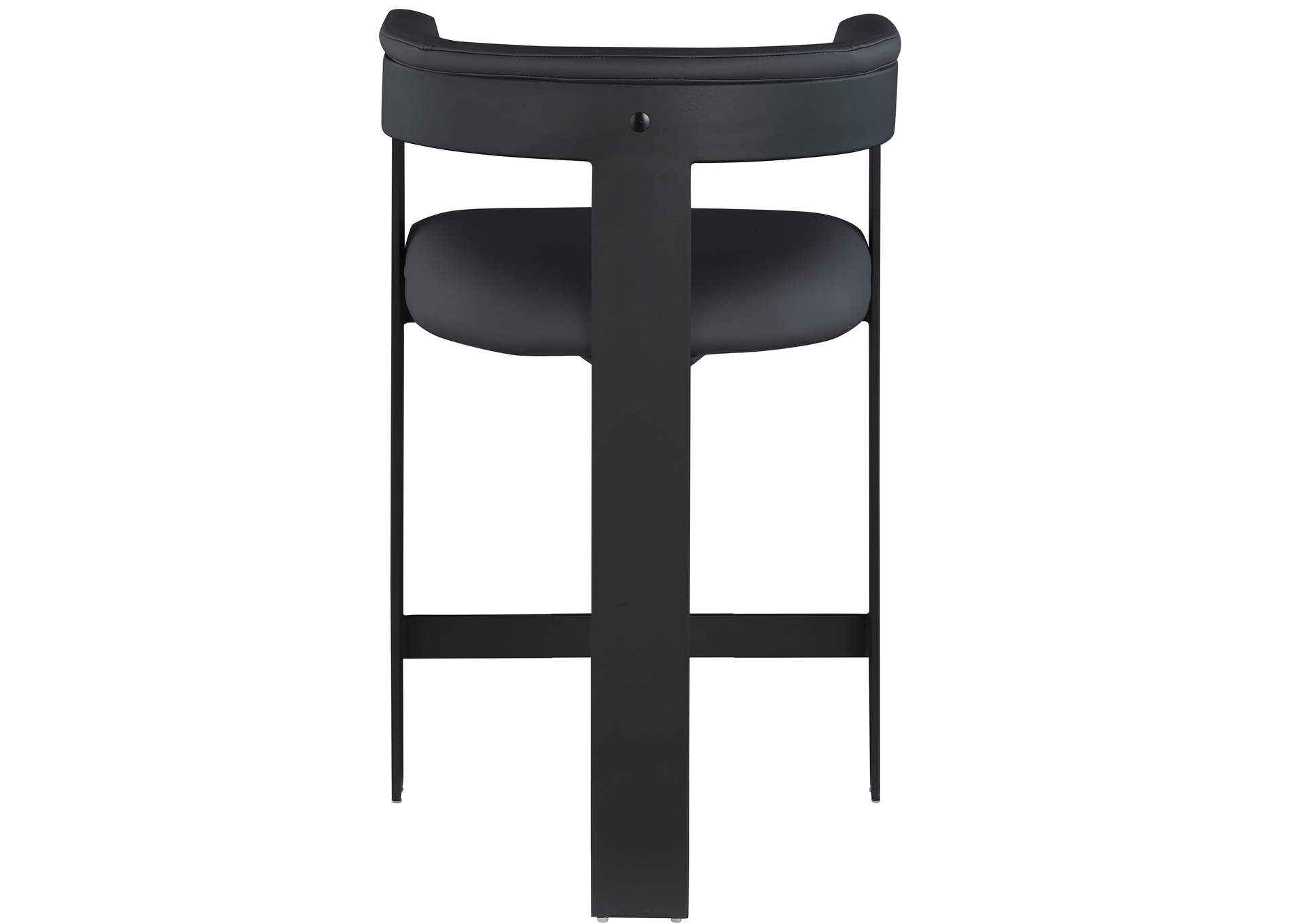 Romeo Black Faux Leather Counter Stool Set of 2,Meridian Furniture