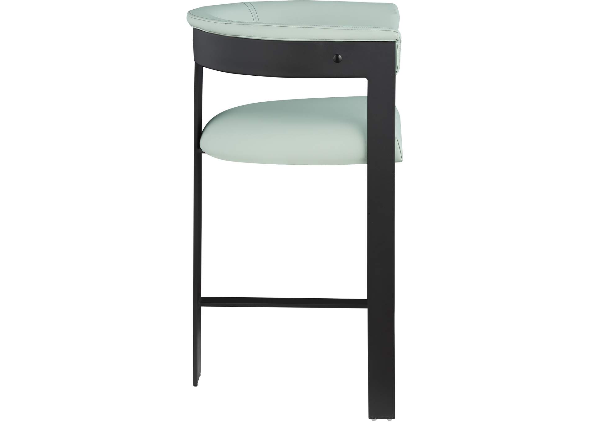 Romeo Mint Green Faux Leather Counter Stool Set of 2,Meridian Furniture