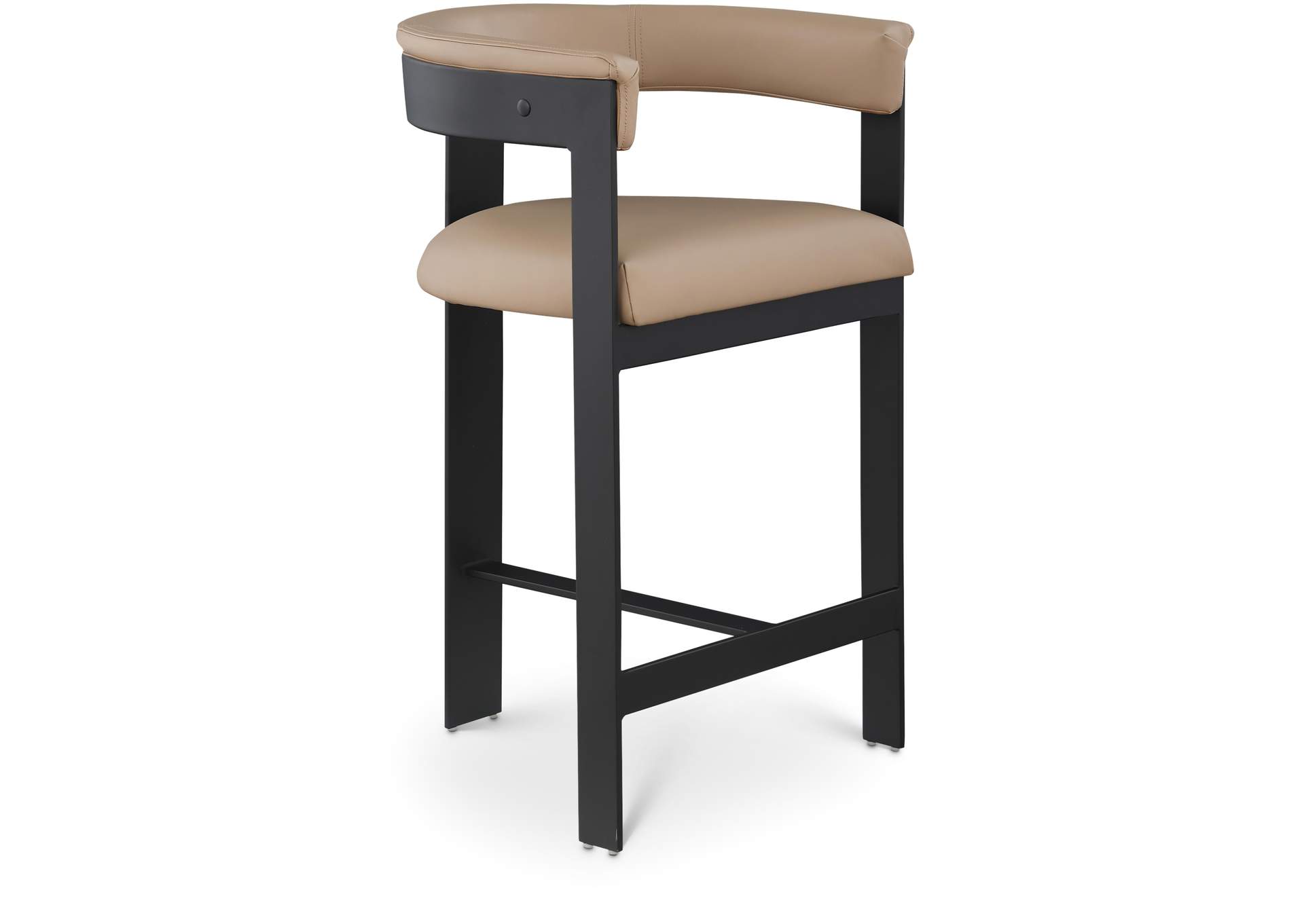 Romeo Tan Faux Leather Counter Stool Set of 2,Meridian Furniture