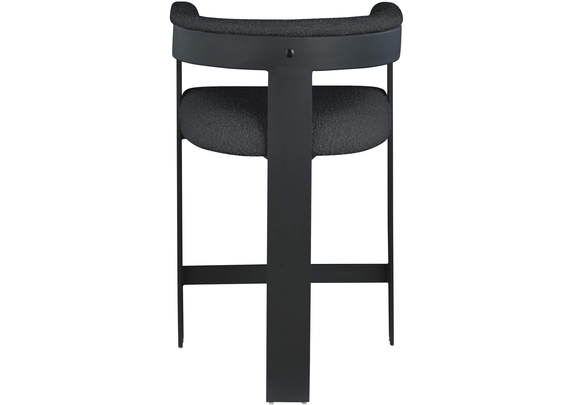 Romeo Black Boucle Fabric Counter Stool Set of 2,Meridian Furniture