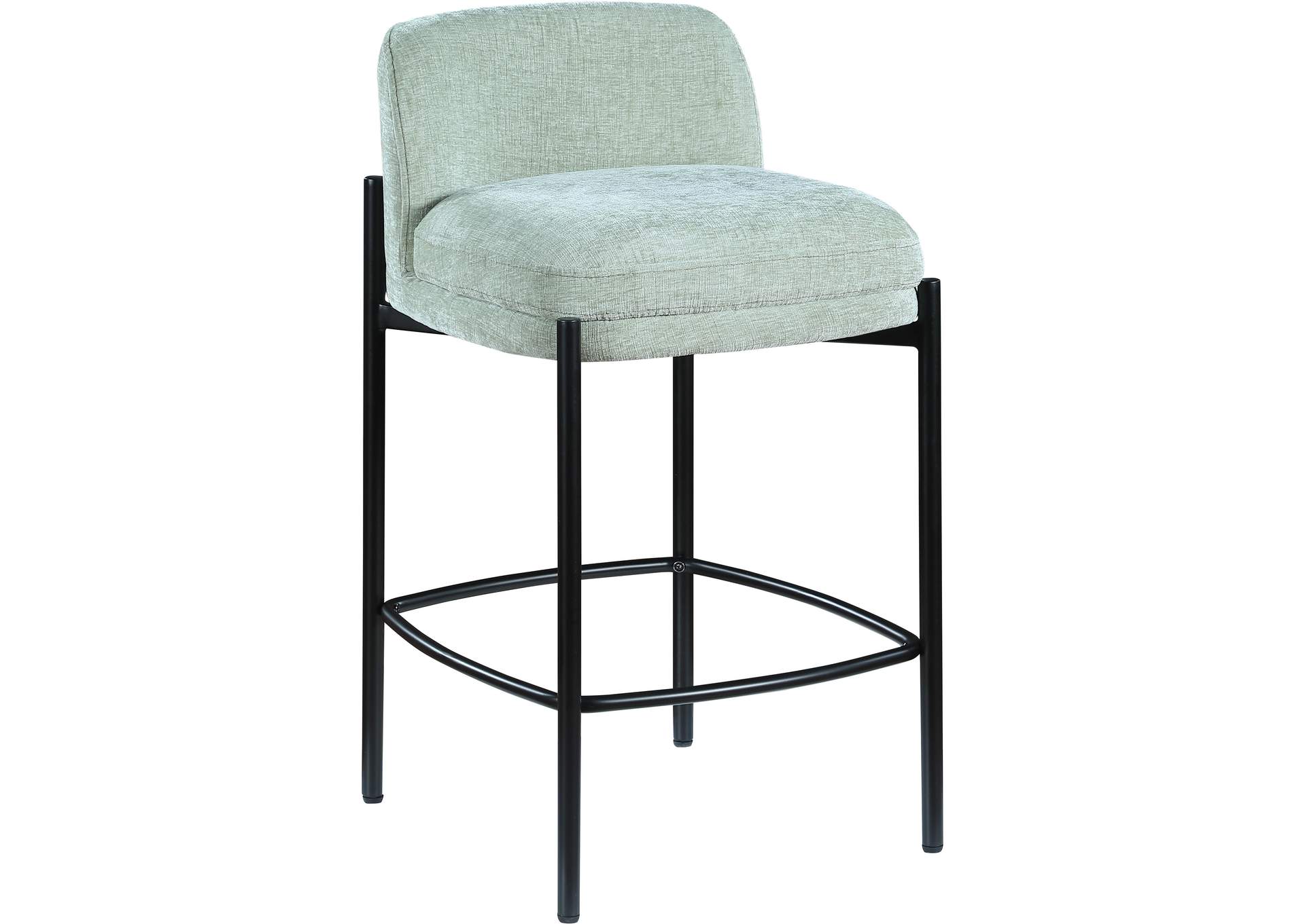 Burton Mint Chenille Fabric Stool Set of 2,Meridian Furniture