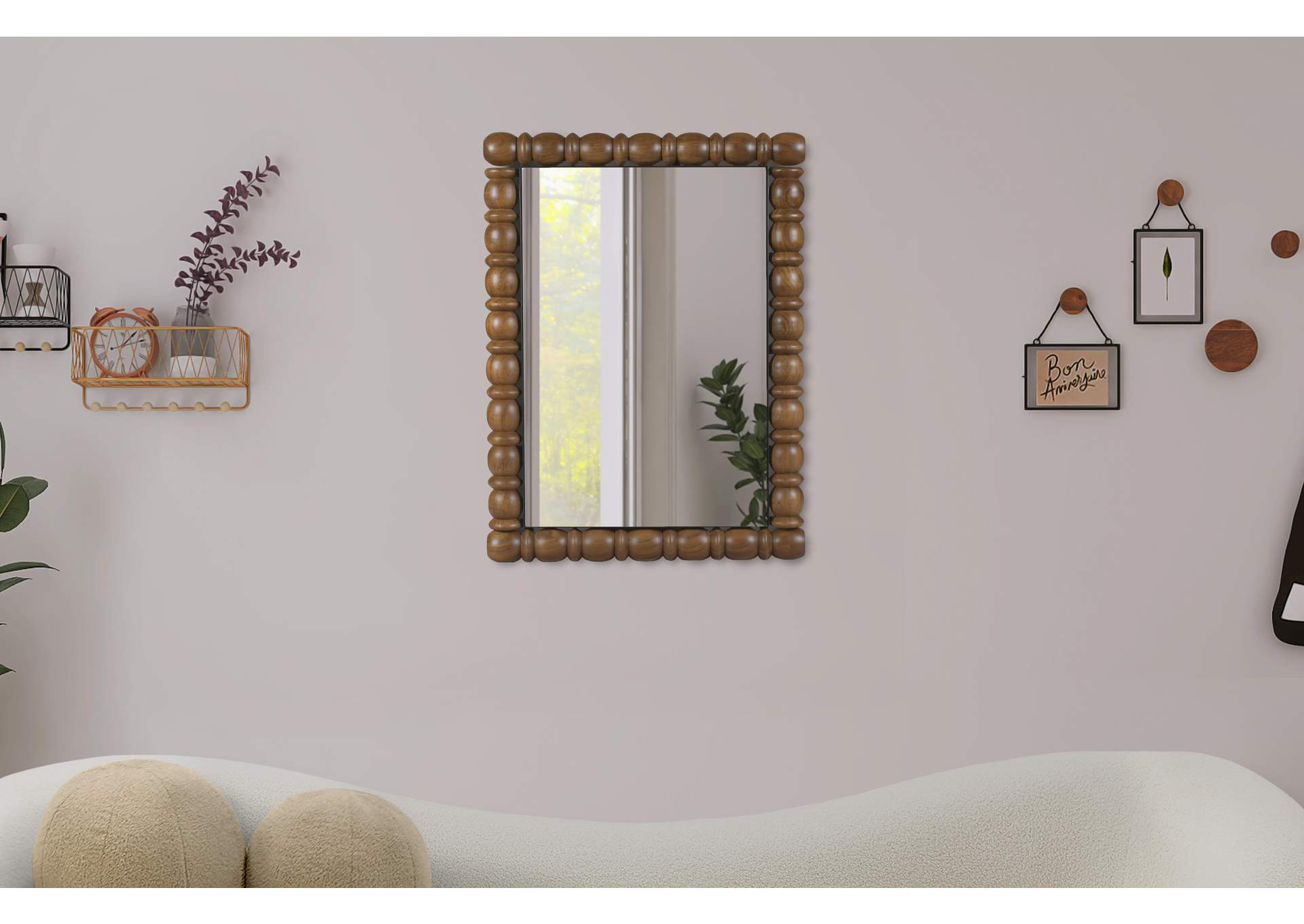 Aubrey Brown Mirror,Meridian Furniture