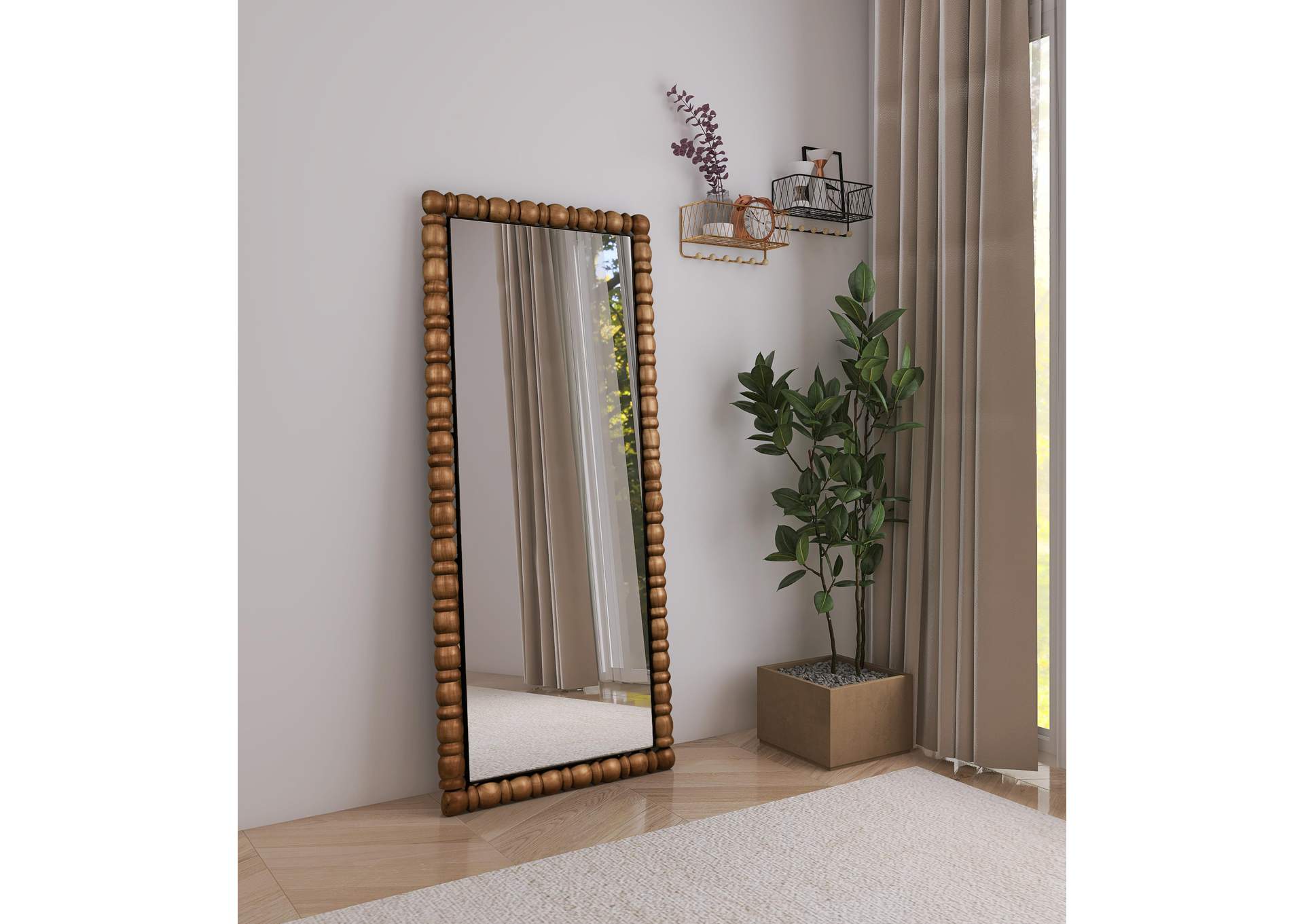 Aubrey Brown Mirror,Meridian Furniture