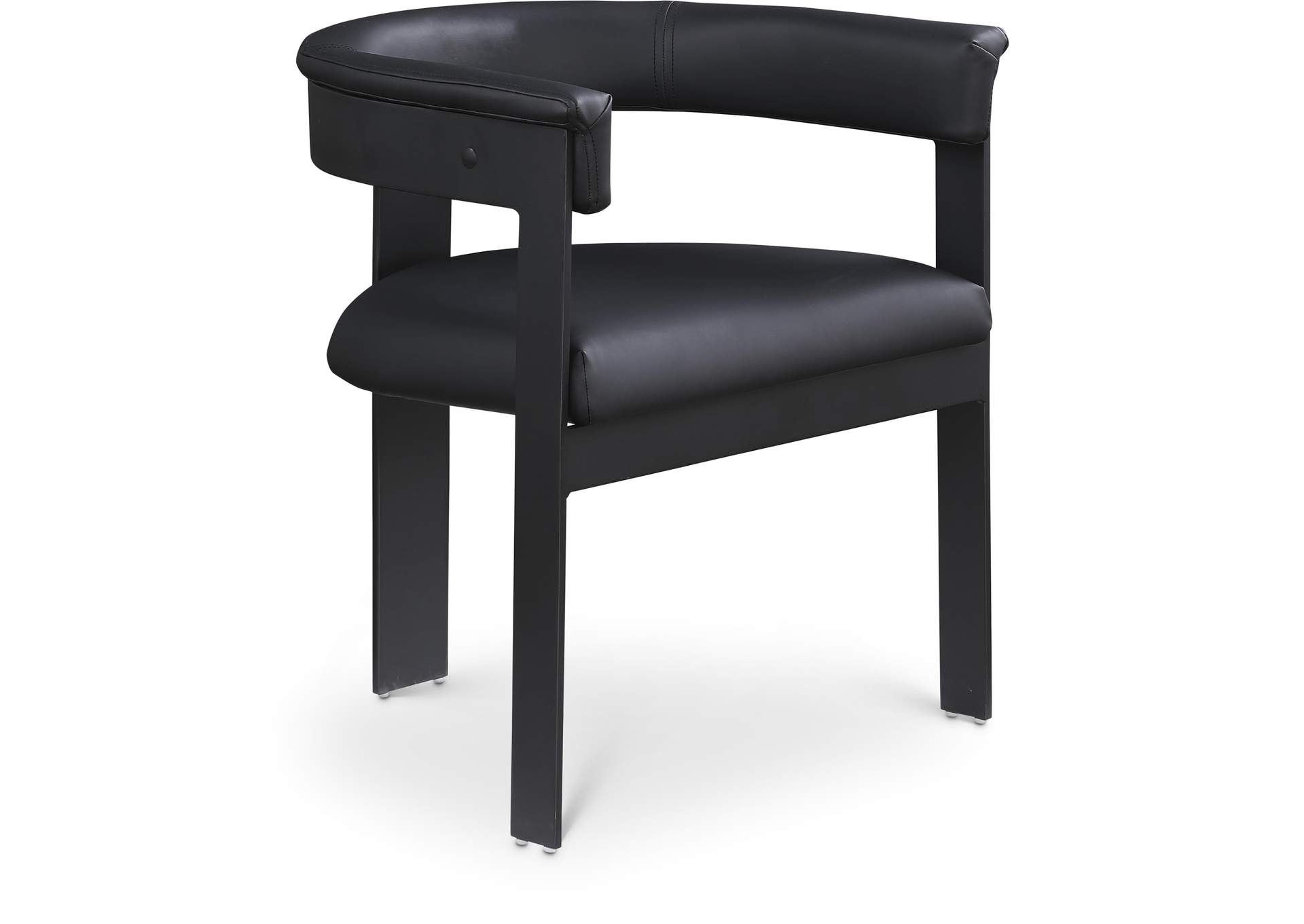 Romeo Black Faux Leather Dining Chair Set of 2,Meridian Furniture