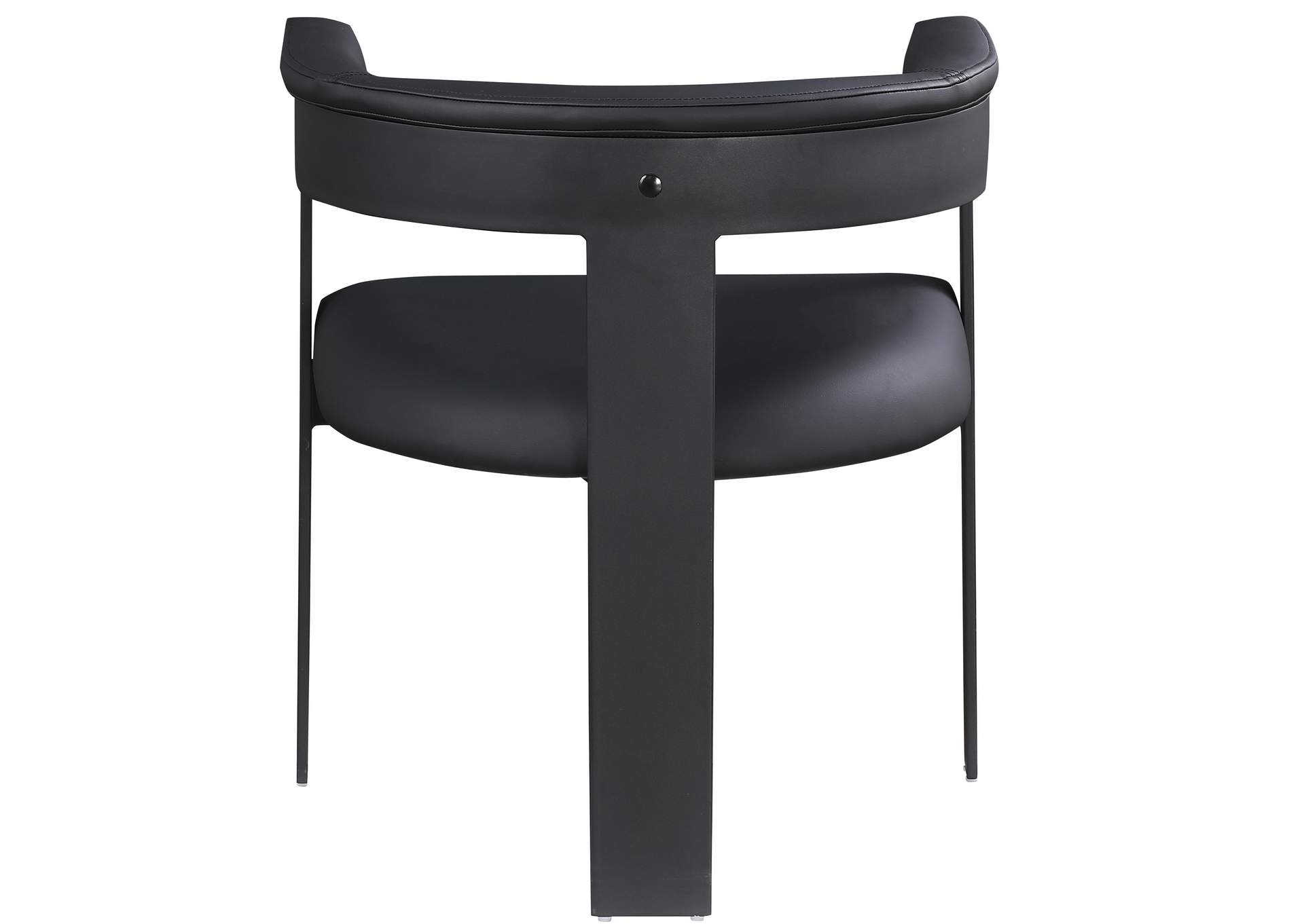 Romeo Black Faux Leather Dining Chair Set of 2,Meridian Furniture