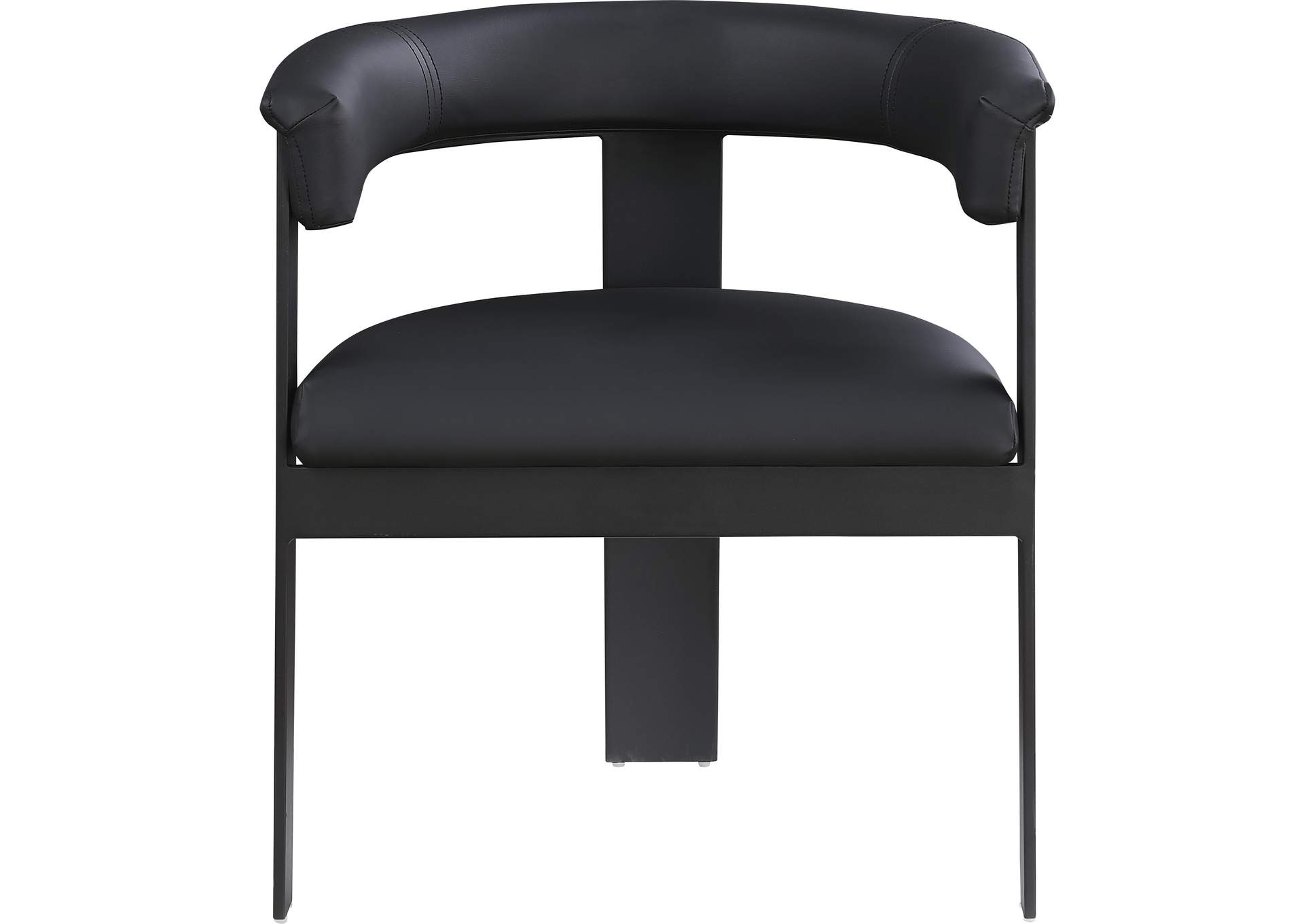 Romeo Black Faux Leather Dining Chair Set of 2,Meridian Furniture