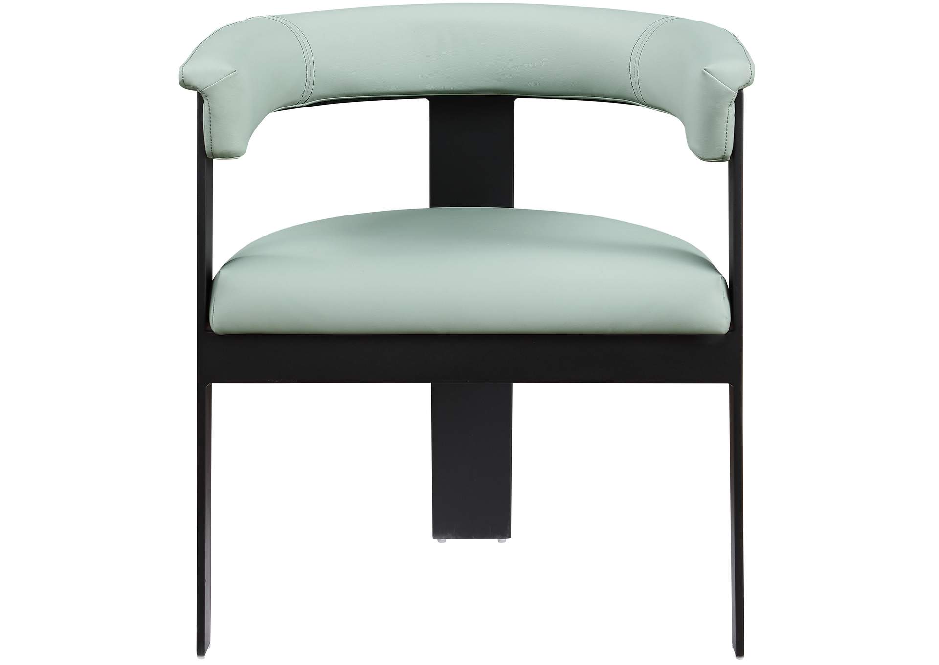 Romeo Mint Green Faux Leather Dining Chair Set of 2,Meridian Furniture