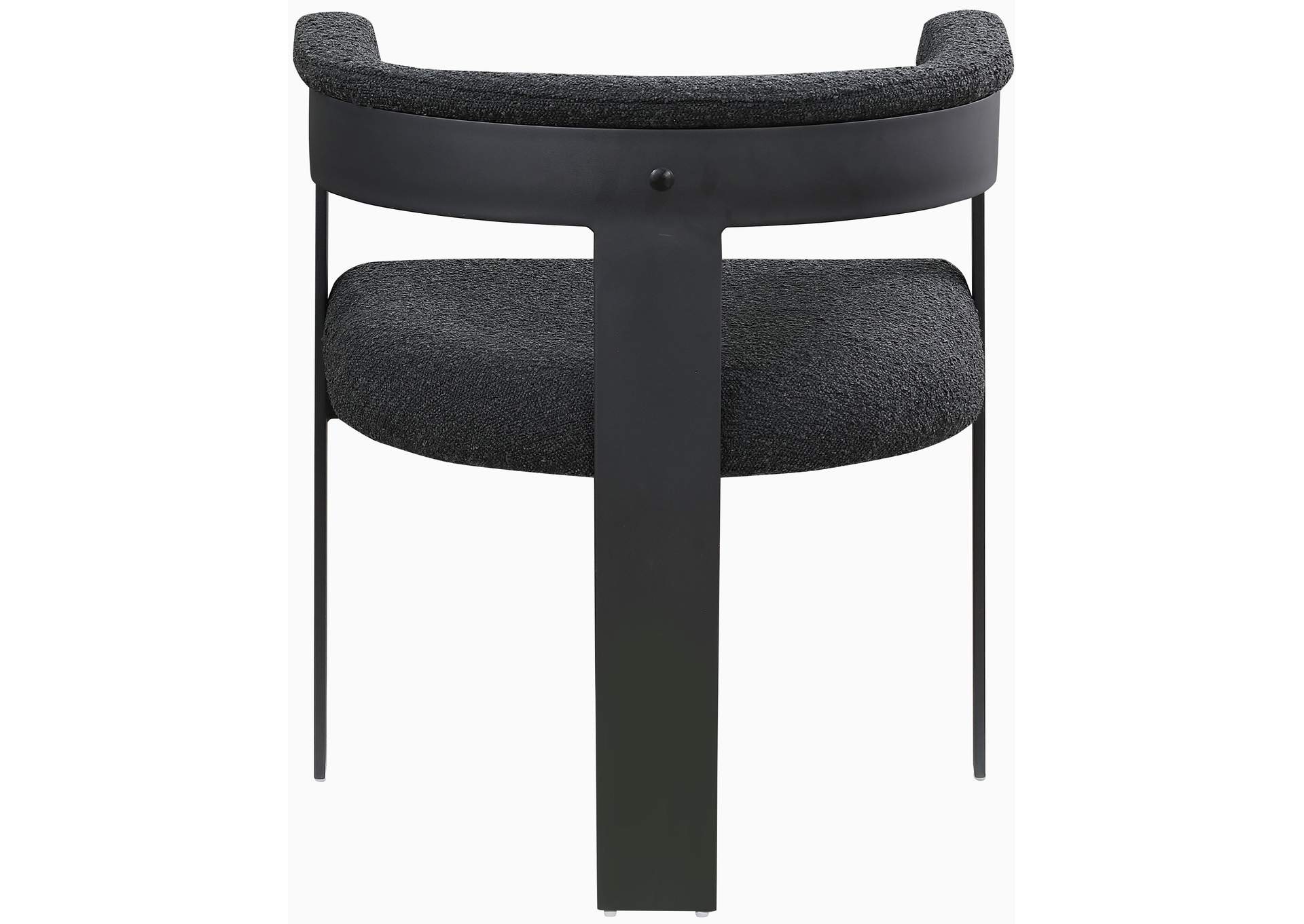 Romeo Black Boucle Fabric Dining Chair Set of 2,Meridian Furniture