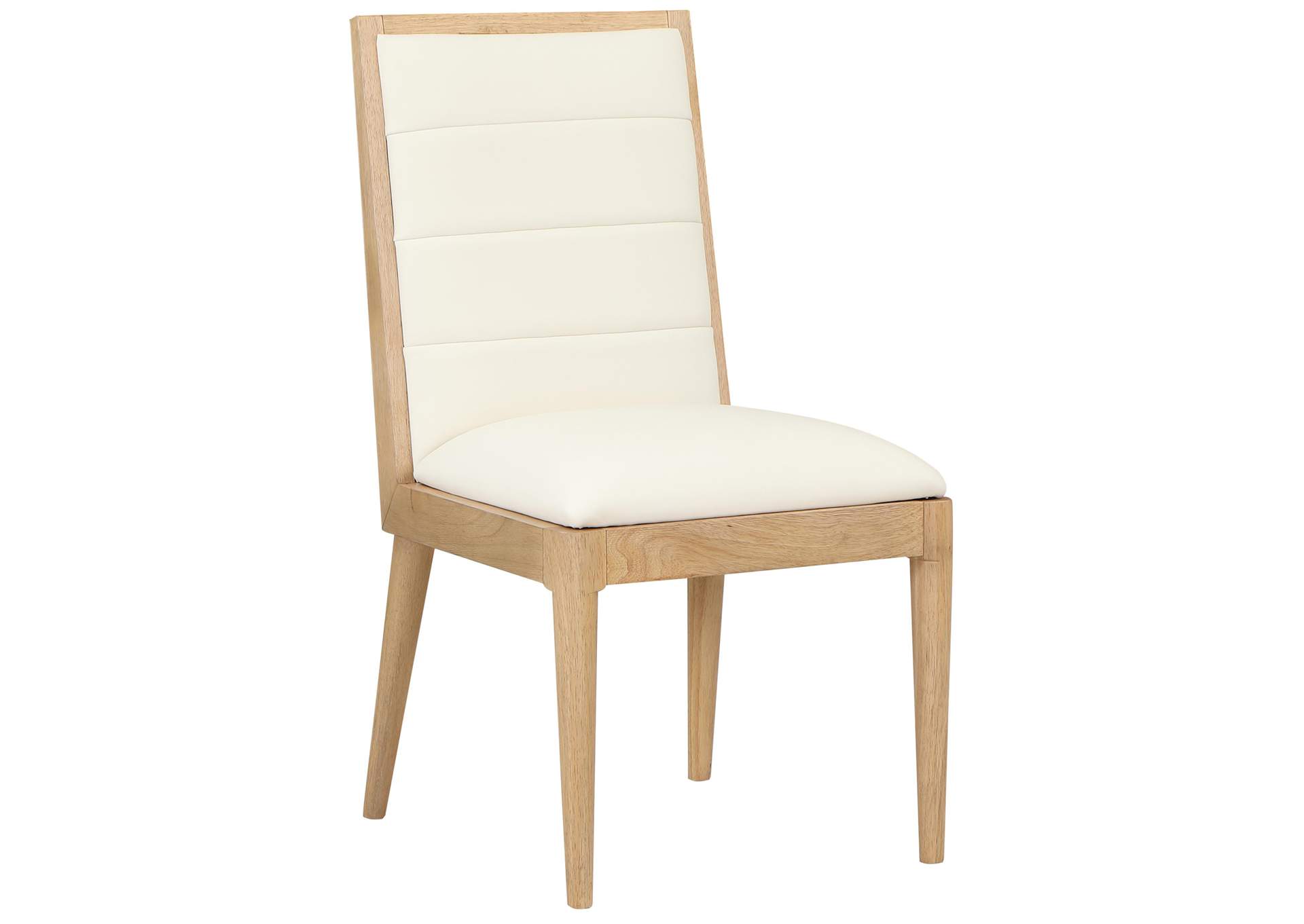 Bristol Cream Faux Leather Dining Chair Set of 2,Meridian Furniture