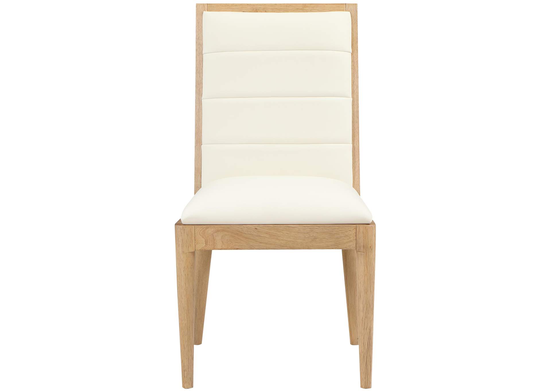 Bristol Cream Faux Leather Dining Chair Set of 2,Meridian Furniture