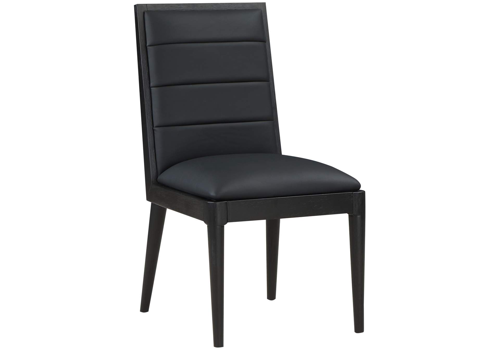 Bristol Black Faux Leather Dining Chair Set of 2,Meridian Furniture