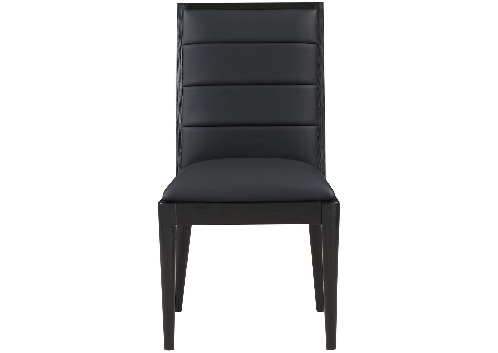 Bristol Black Faux Leather Dining Chair Set of 2,Meridian Furniture