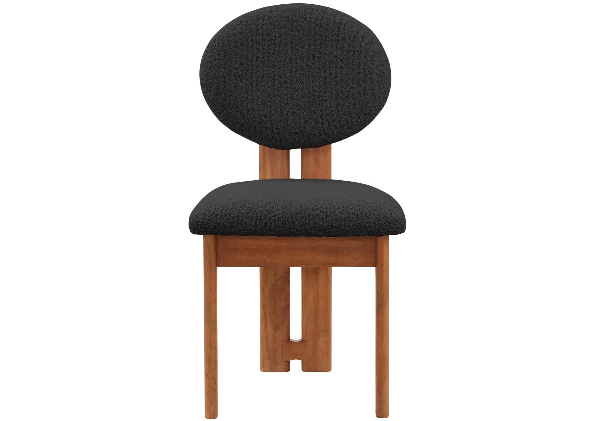 Napa Black Boucle Fabric Dining Chair Set of 2,Meridian Furniture