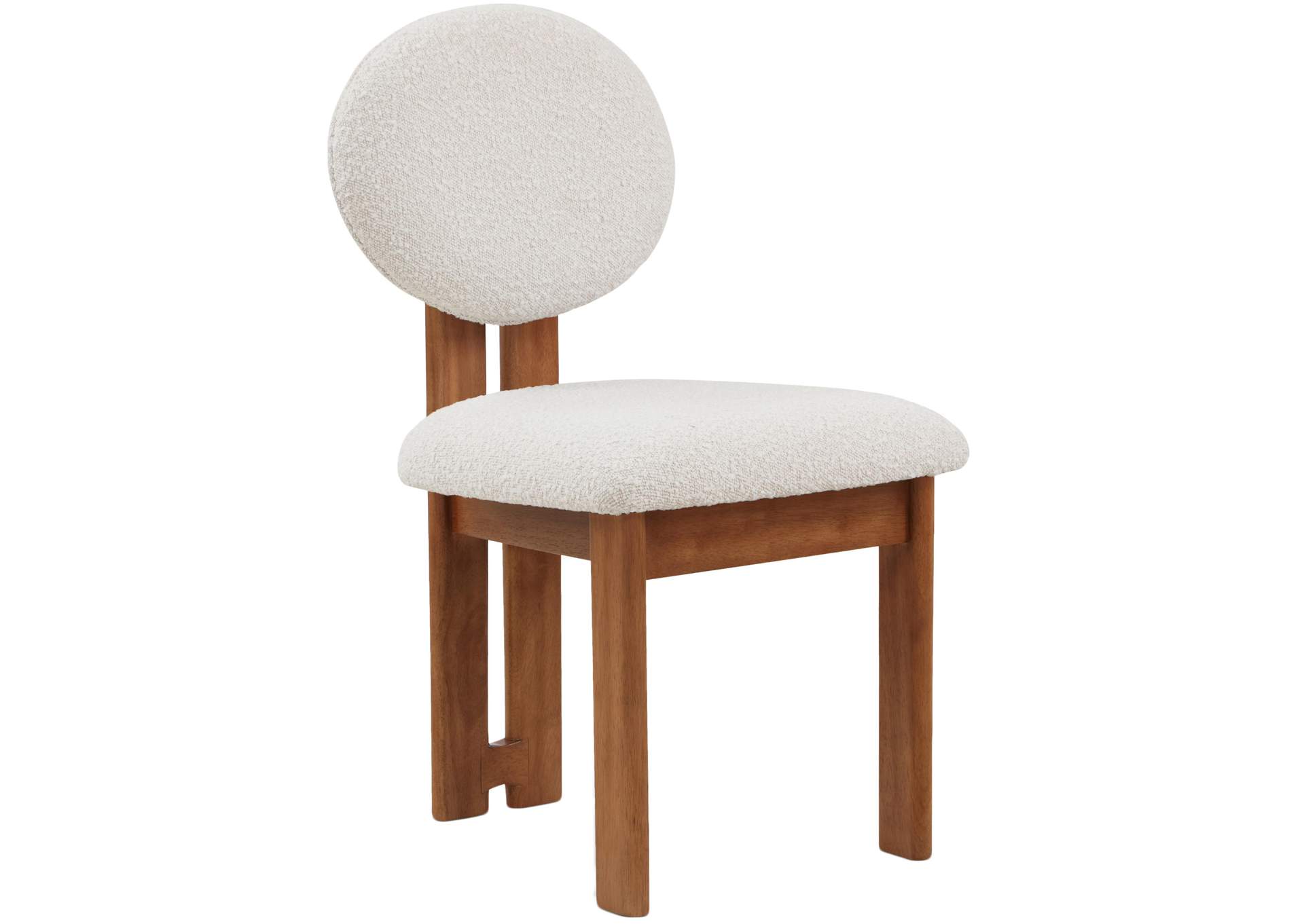 Napa Cream Boucle Fabric Dining Chair Set of 2,Meridian Furniture