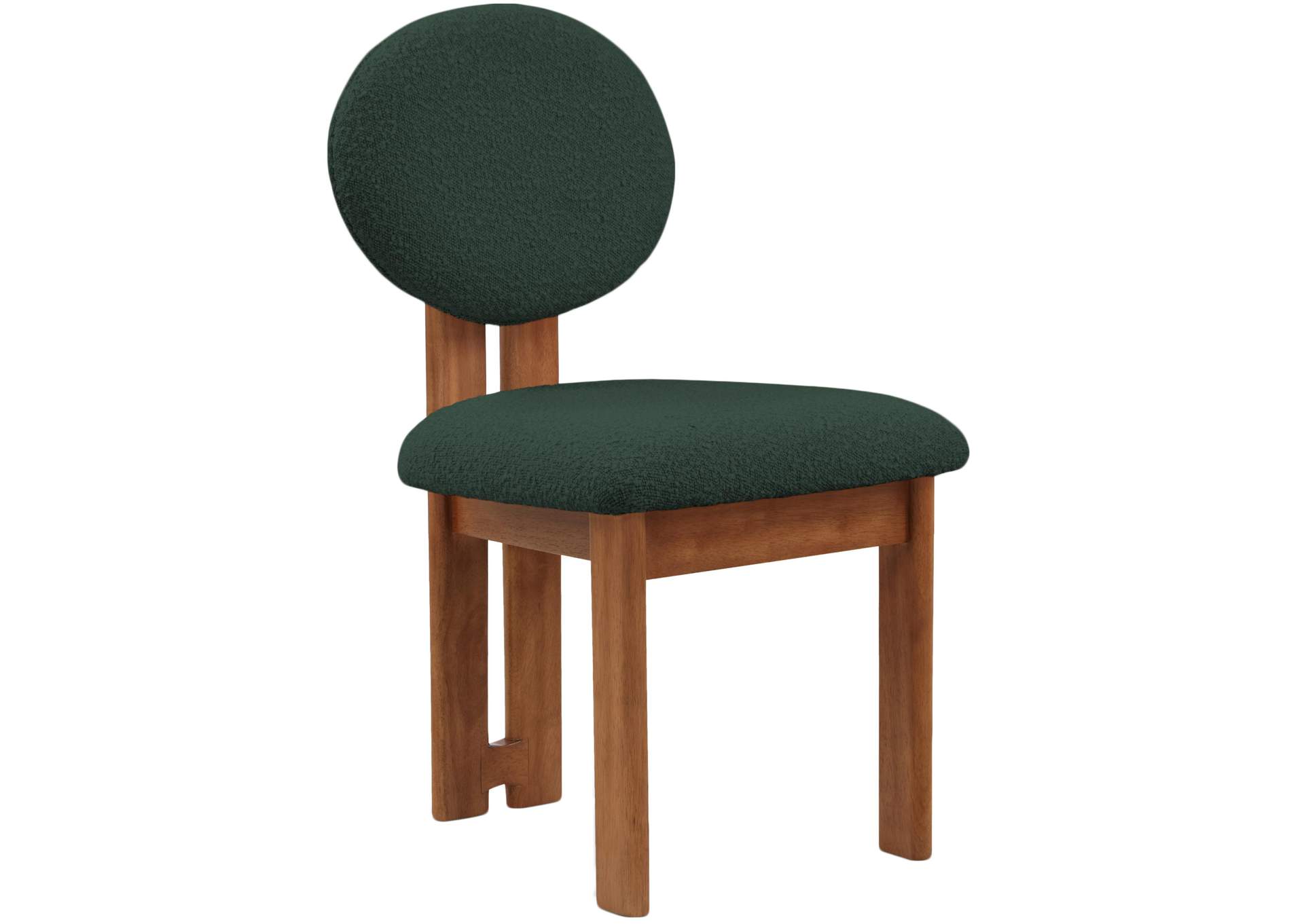 Napa Green Boucle Fabric Dining Chair Set of 2,Meridian Furniture