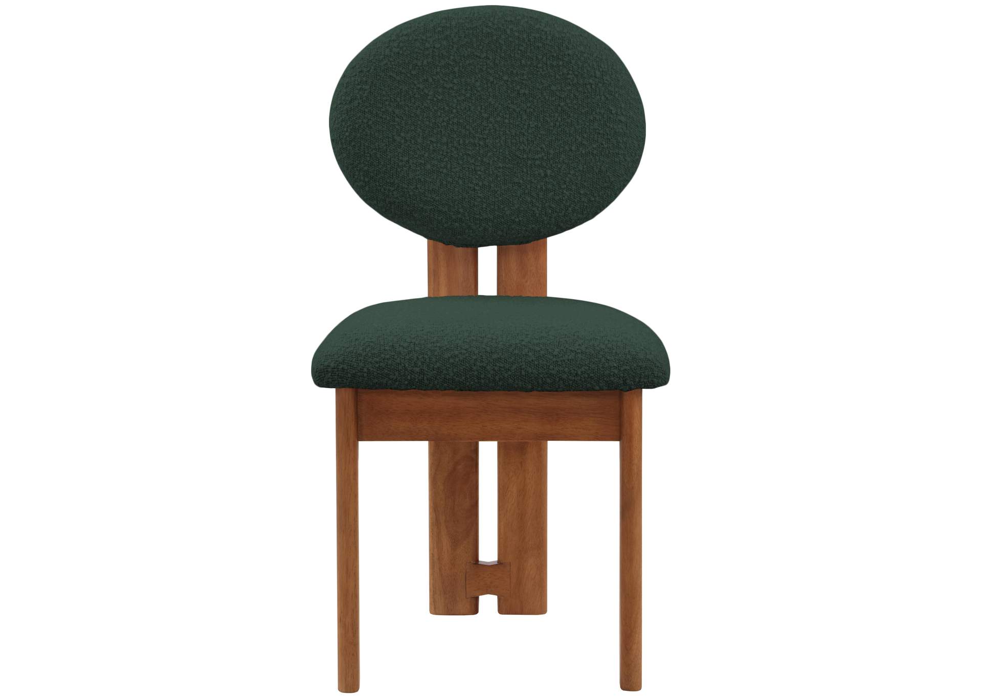 Napa Green Boucle Fabric Dining Chair Set of 2,Meridian Furniture