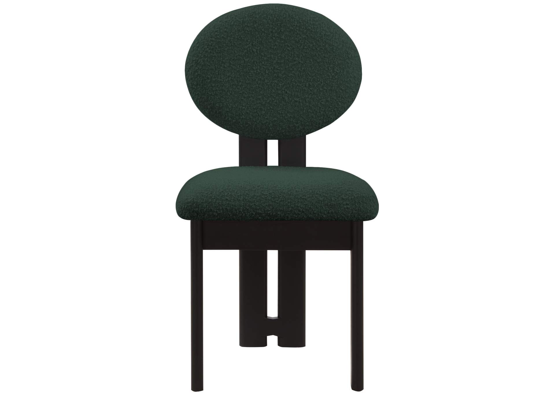 Napa Green Boucle Fabric Dining Chair Set of 2,Meridian Furniture