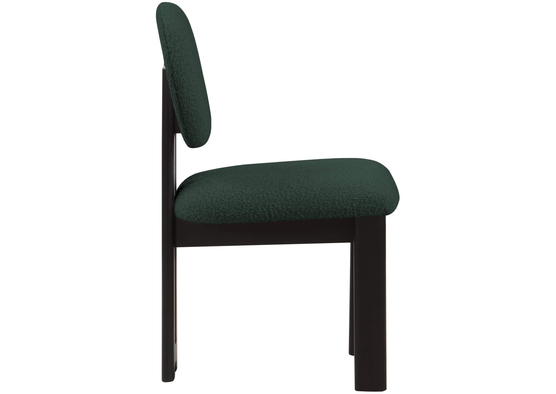 Napa Green Boucle Fabric Dining Chair Set of 2,Meridian Furniture