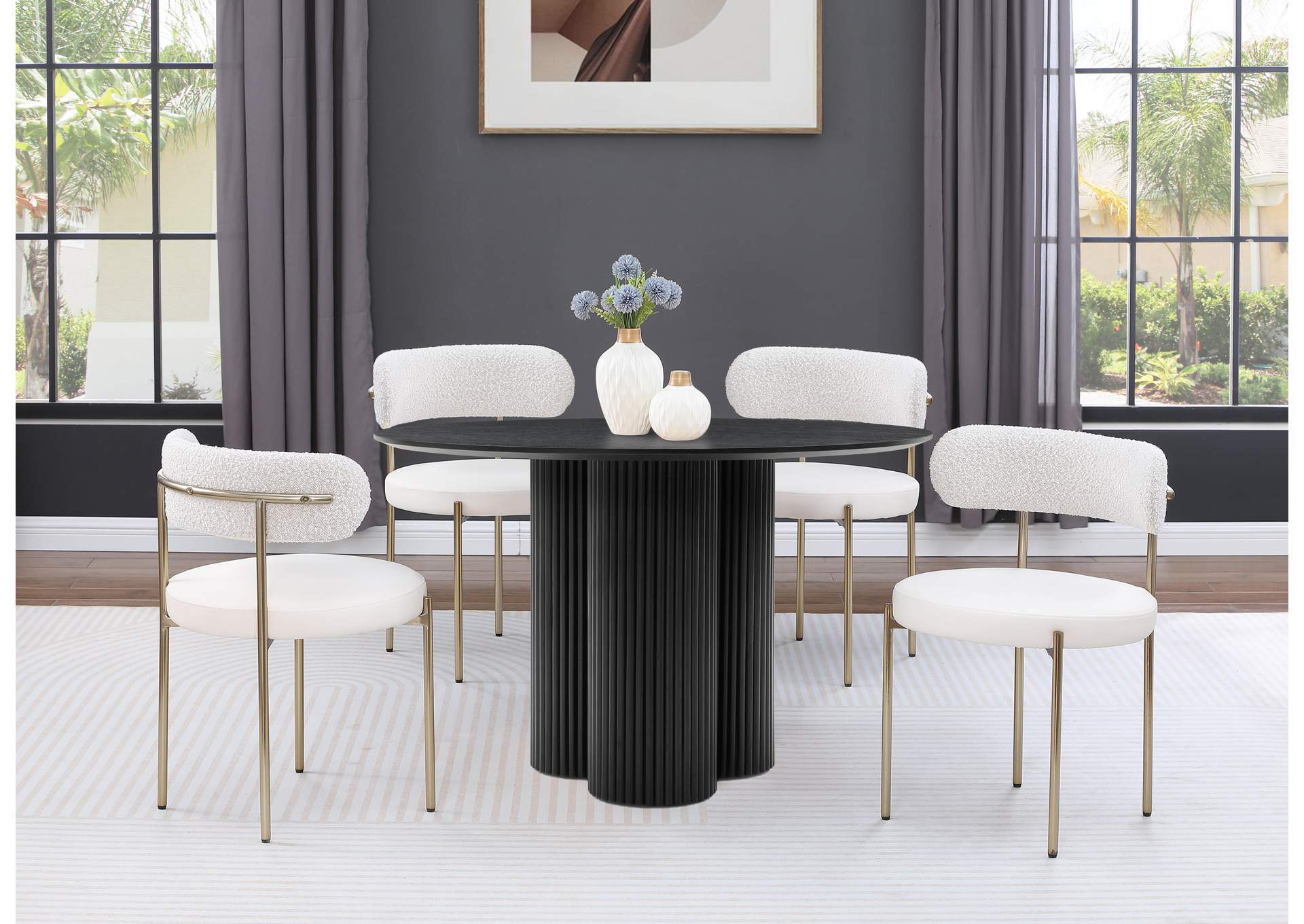 Simba Black Dining Table,Meridian Furniture