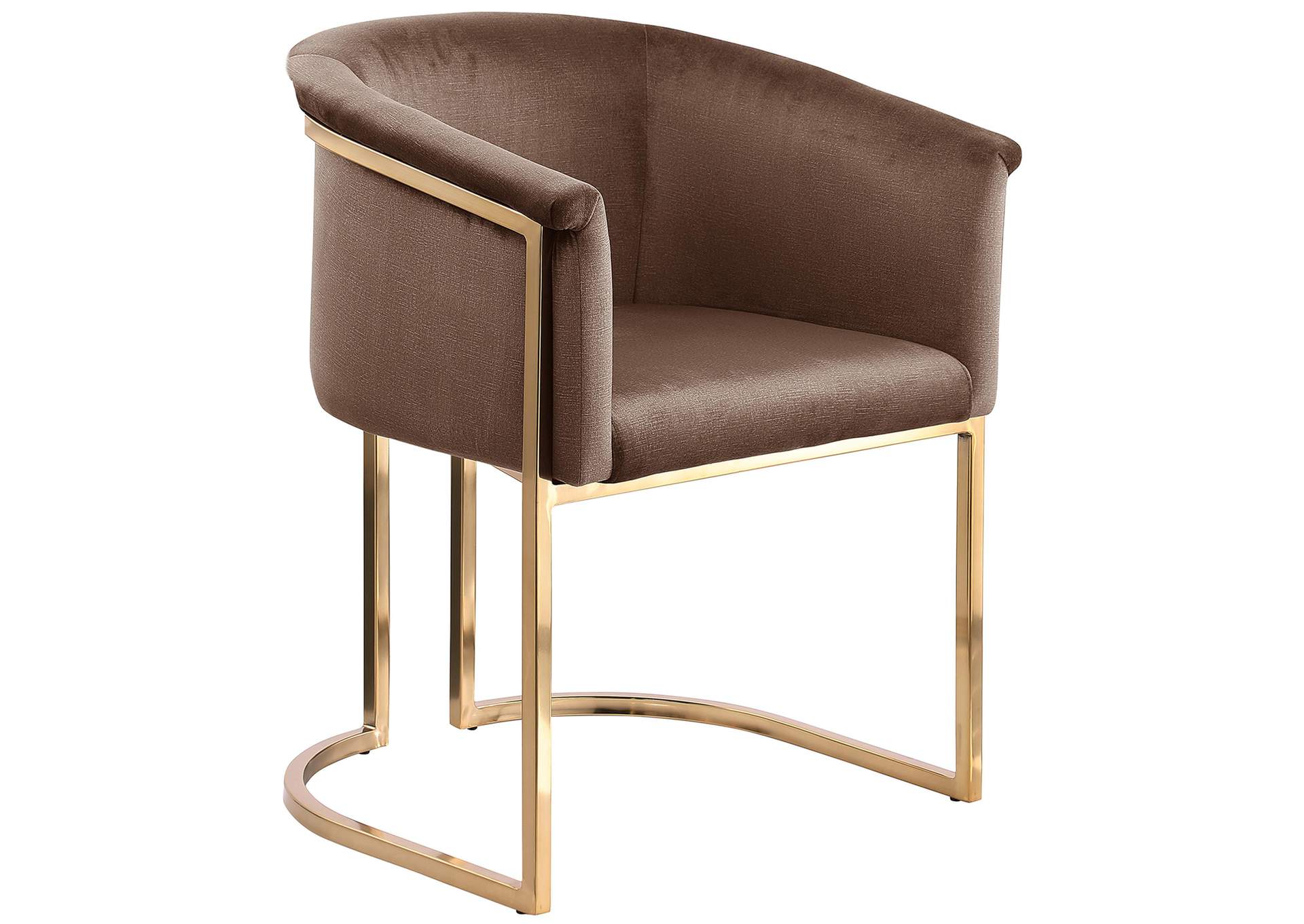 Tierra Brown Velvet Dining Chair,Meridian Furniture