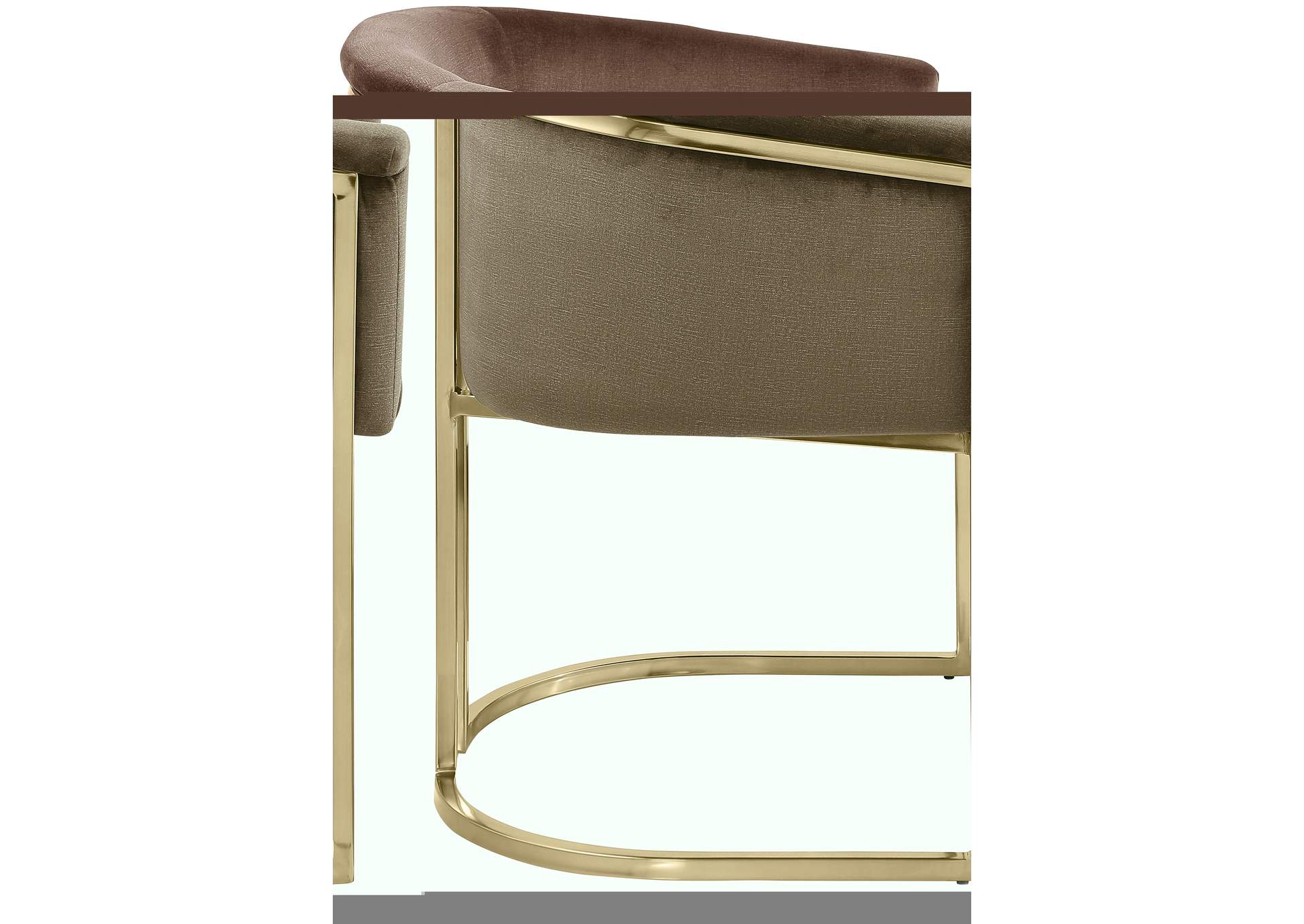 Tierra Brown Velvet Dining Chair,Meridian Furniture