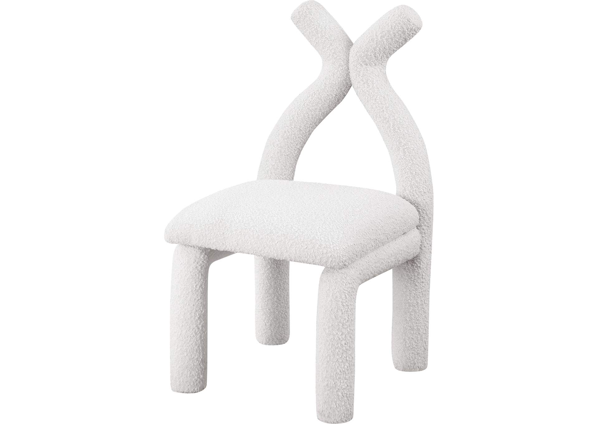 Xena Cream Boucle Fabric Accent - Dining Chair,Meridian Furniture