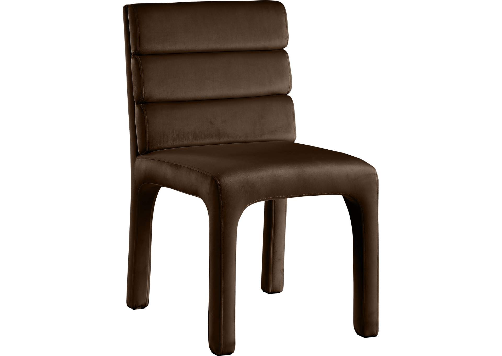 Kai Brown Velvet Dining Chair Set of 2,Meridian Furniture